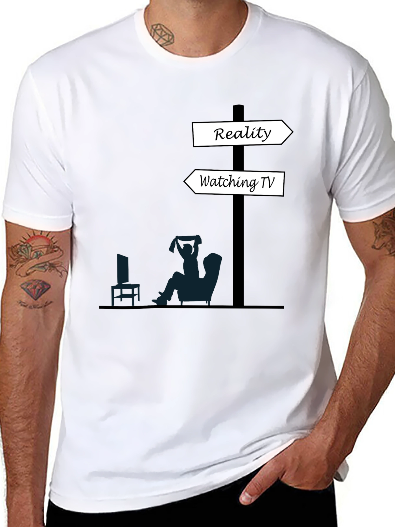 Reality vs. TV T-Shirt - Funny Graphic Tee
