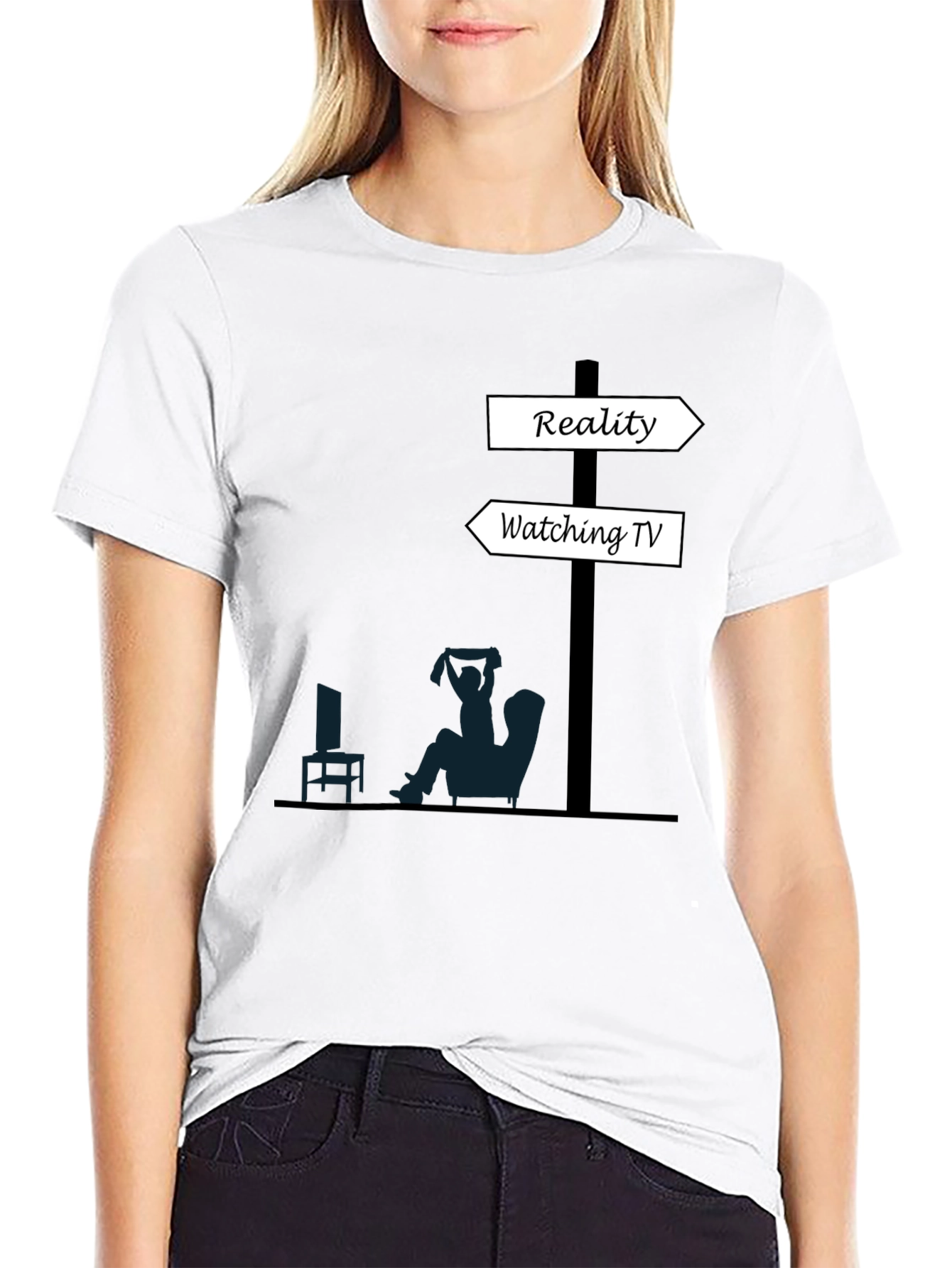 Reality vs. TV T-Shirt - Funny Graphic Tee