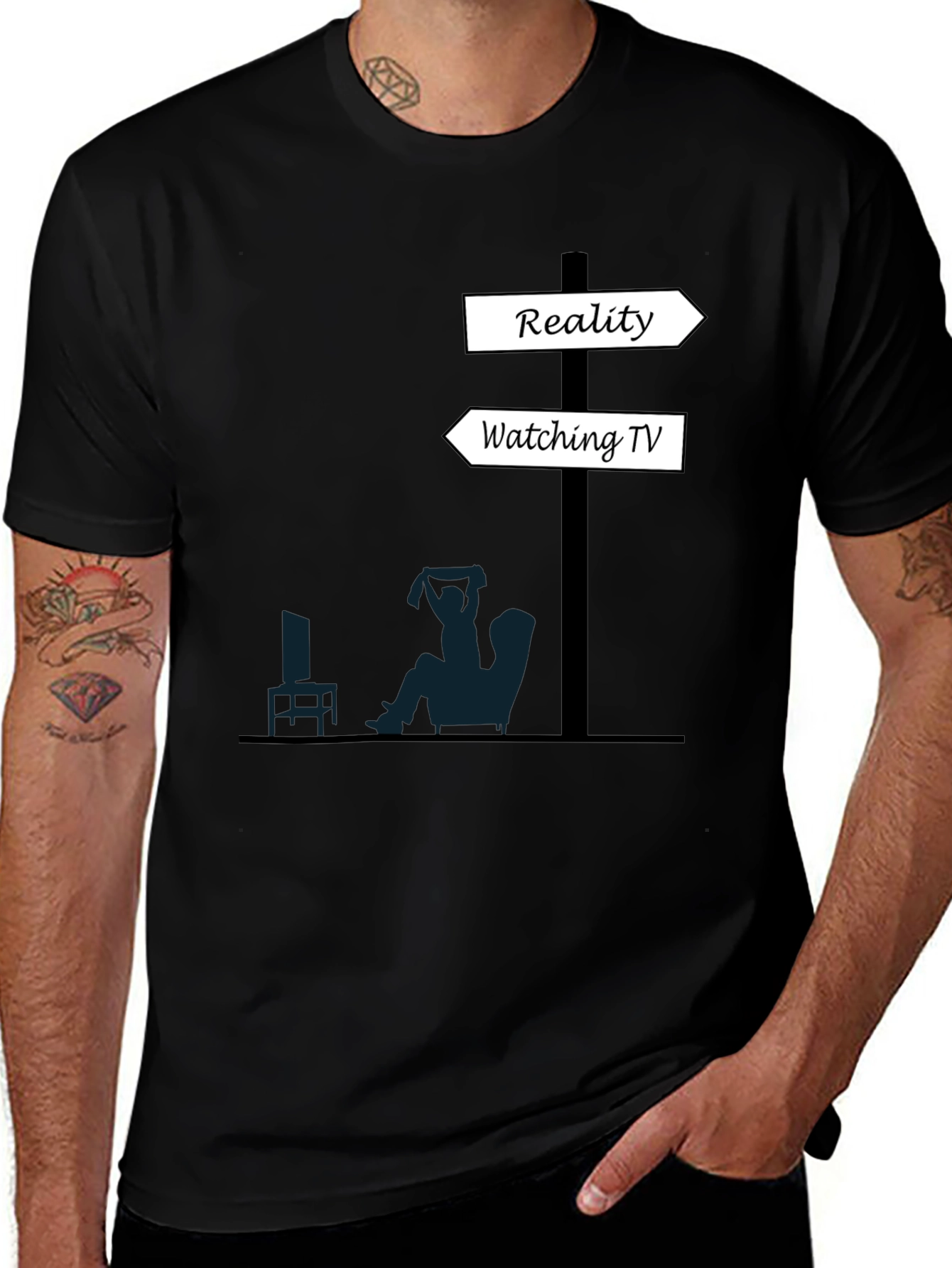 Reality vs. TV T-Shirt - Funny Graphic Tee