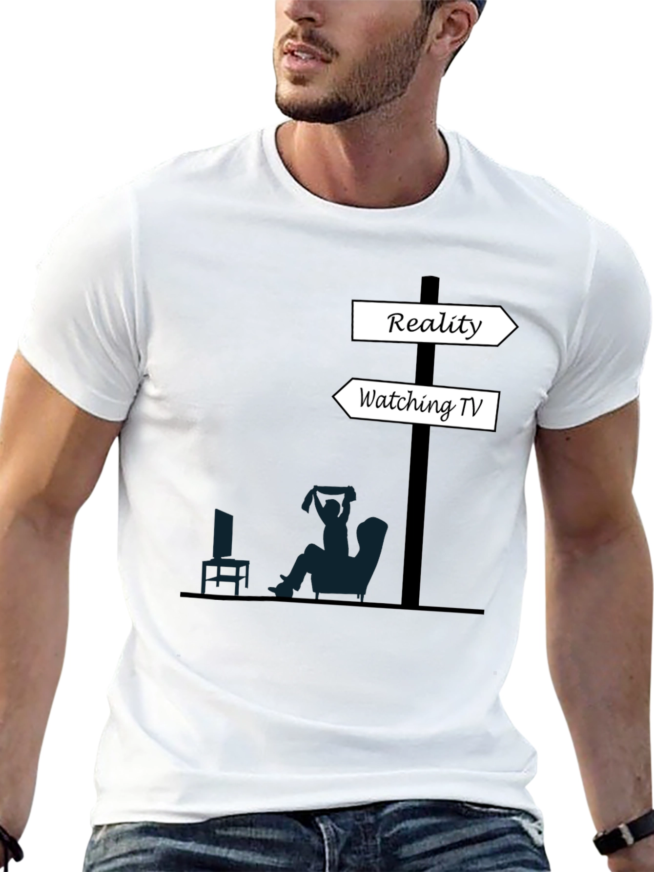 Reality vs. TV T-Shirt - Funny Graphic Tee