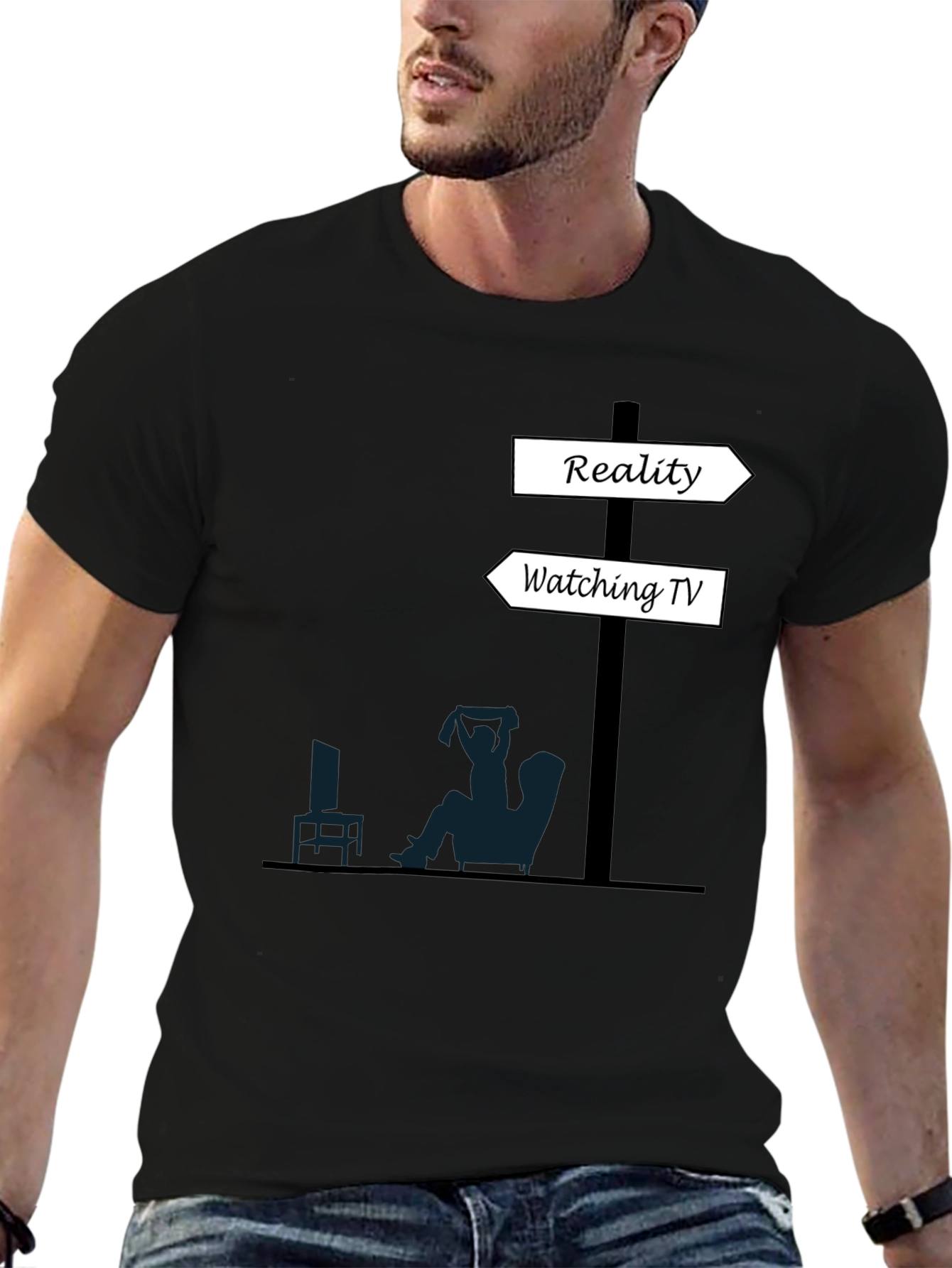 Reality vs. TV T-Shirt - Funny Graphic Tee