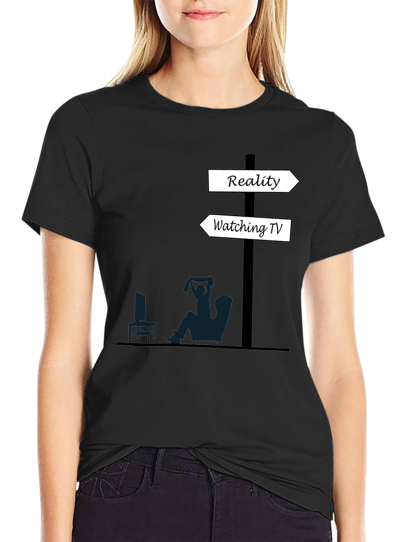 Reality vs. TV T-Shirt - Funny Graphic Tee
