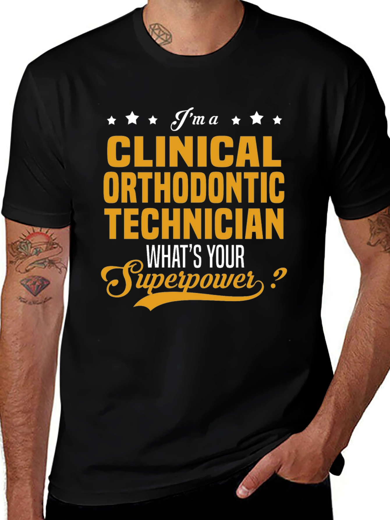Clinical Orthodontic Technician T-Shirt: Superpower Edition