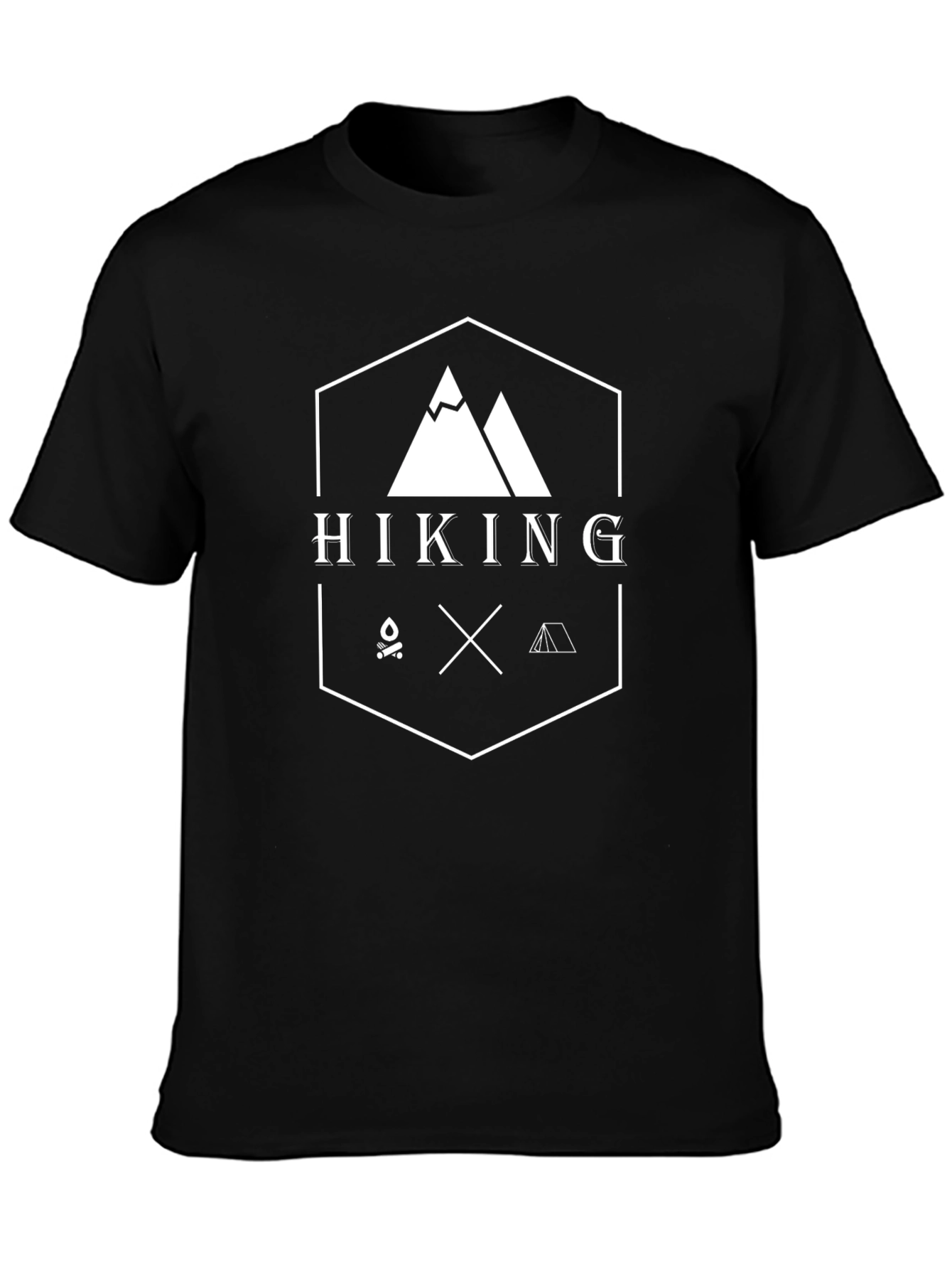 Hiking Adventure Graphic Tee - Black