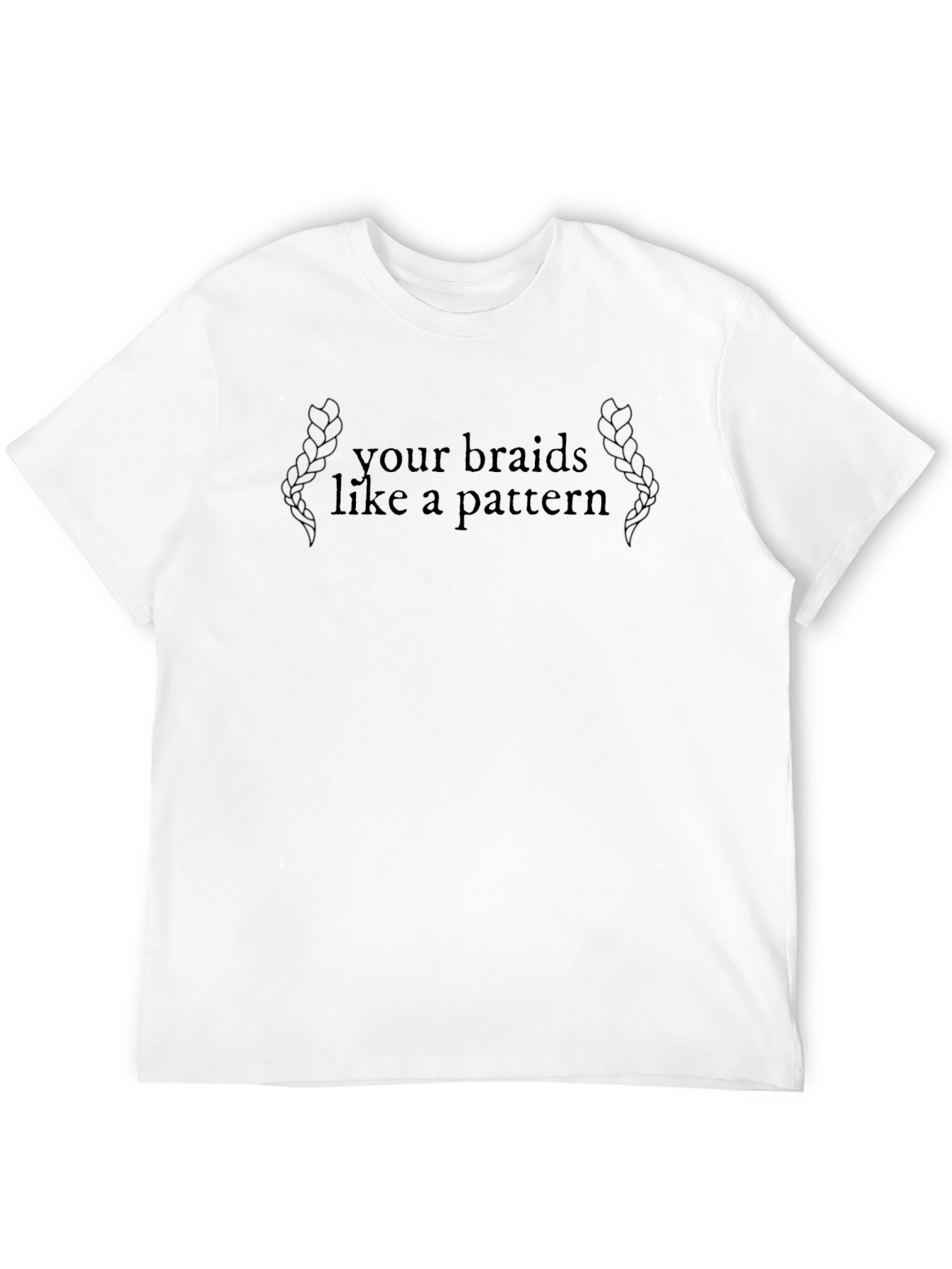 Braids Pattern Graphic Tee - Unisex Cotton T-Shirt