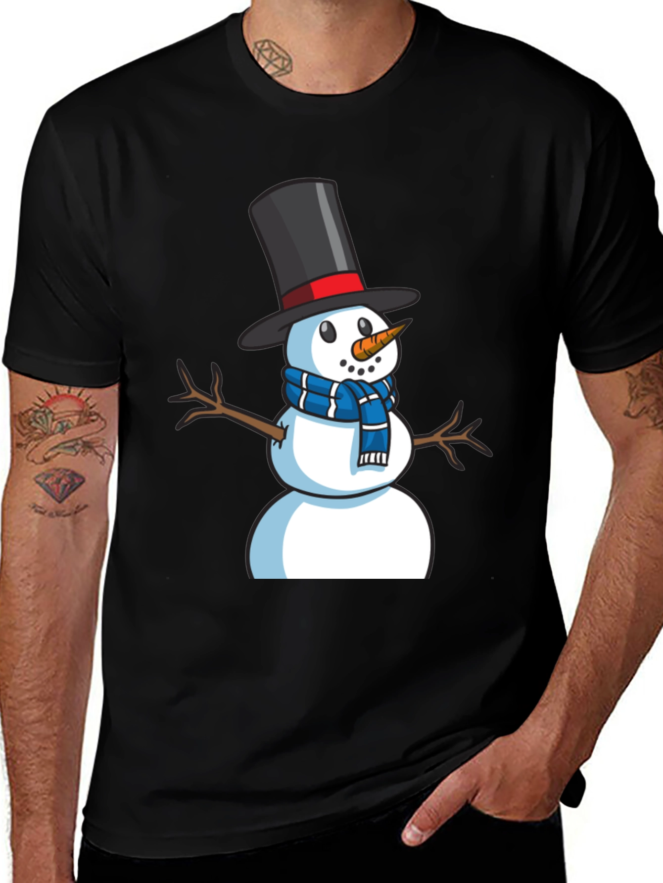 Snowman Graphic Tee - Holiday Festive Style
