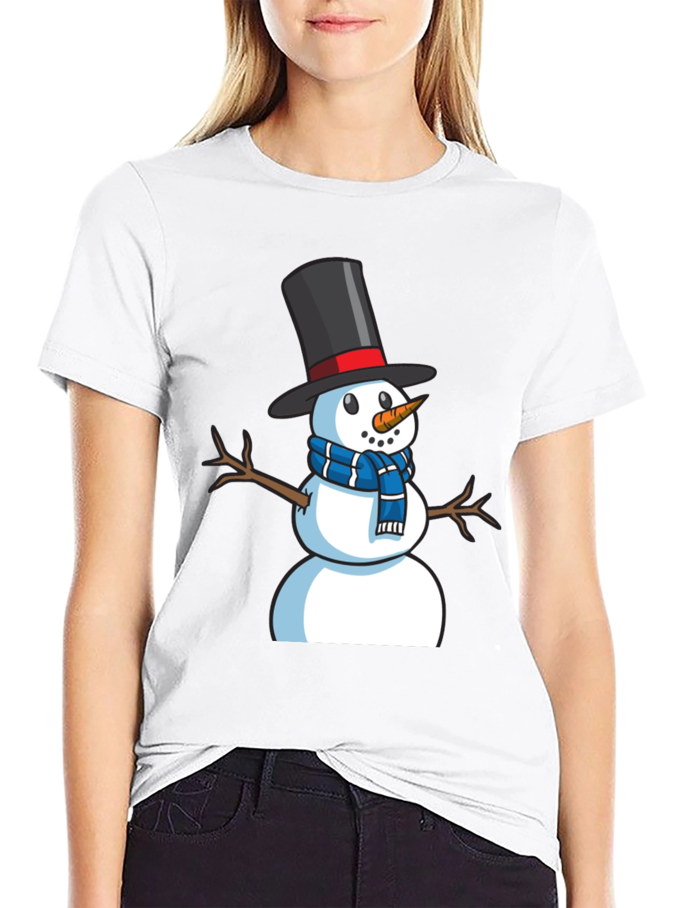 Snowman Graphic Tee - Holiday Festive Style