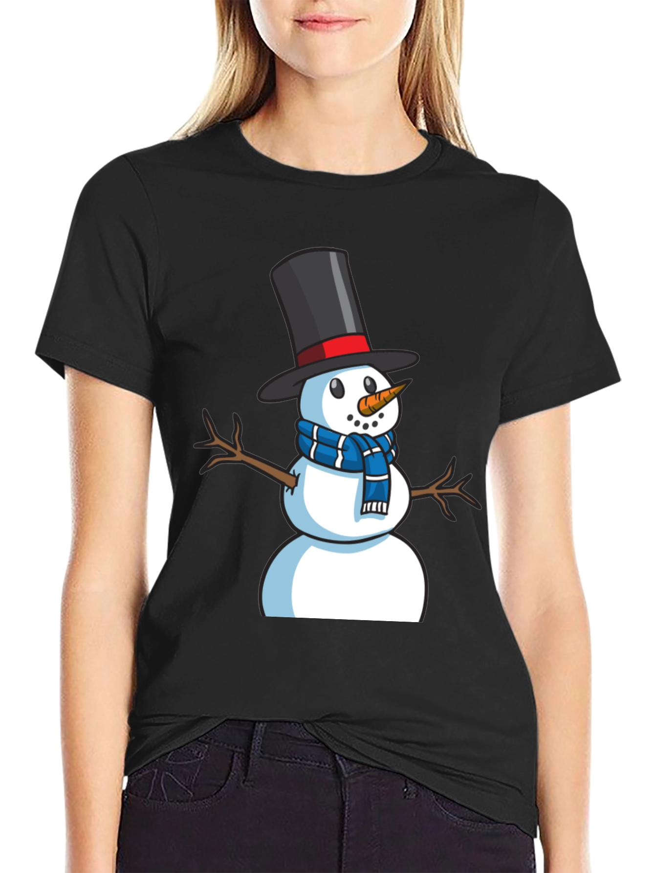 Snowman Graphic Tee - Holiday Festive Style