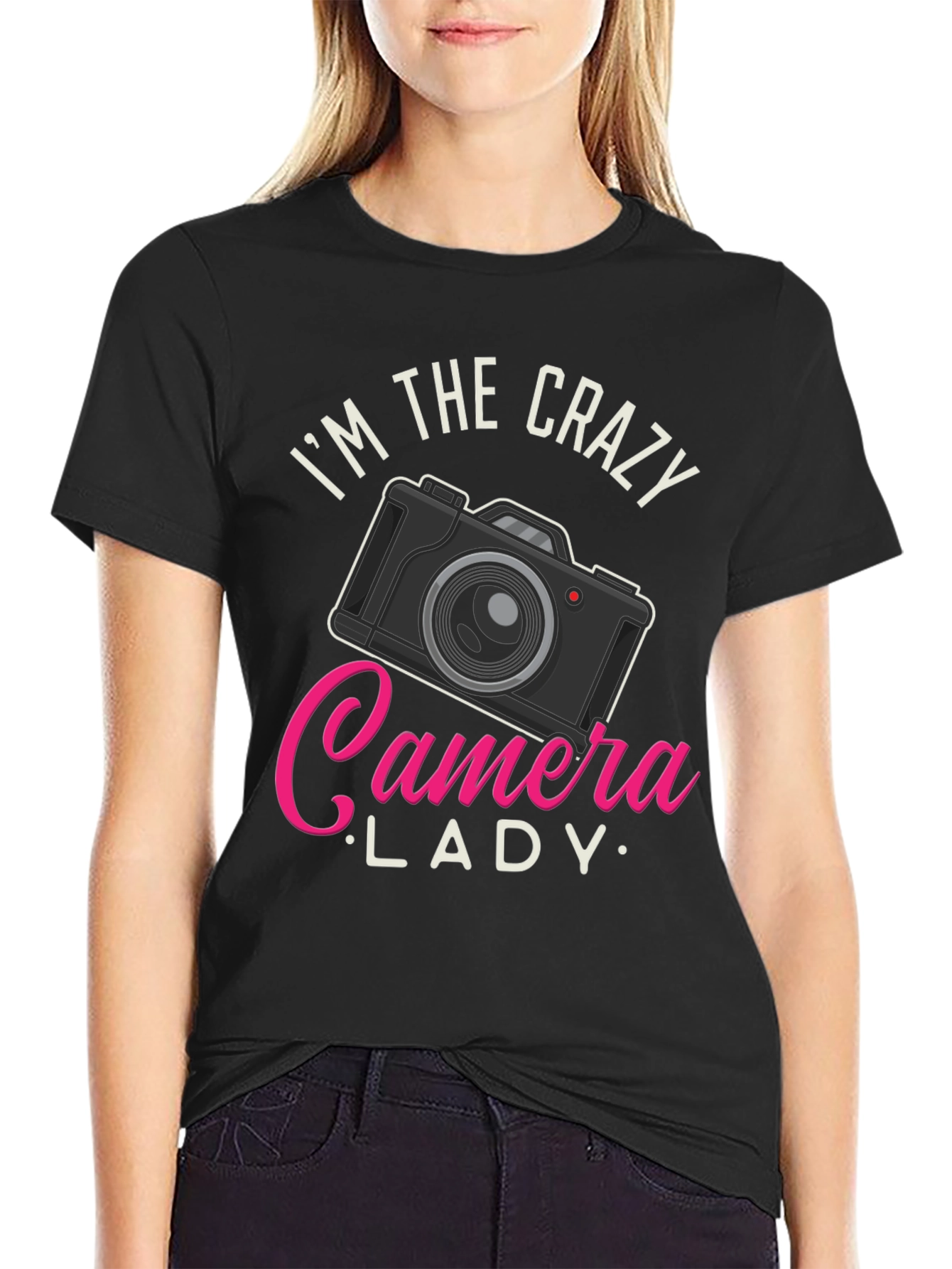 Crazy Camera Lady T-Shirt - Photographer Gift