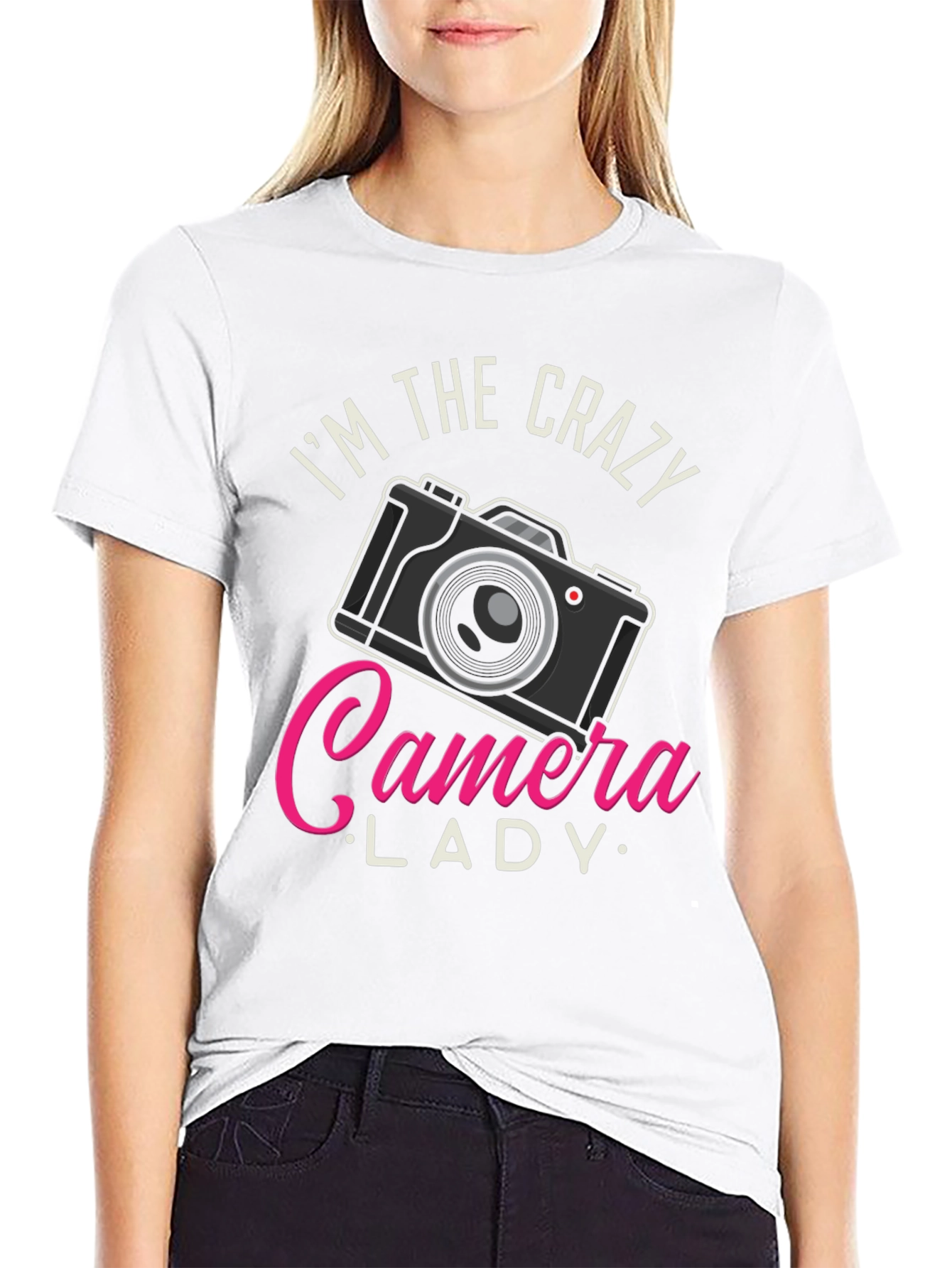 Crazy Camera Lady T-Shirt - Photographer Gift