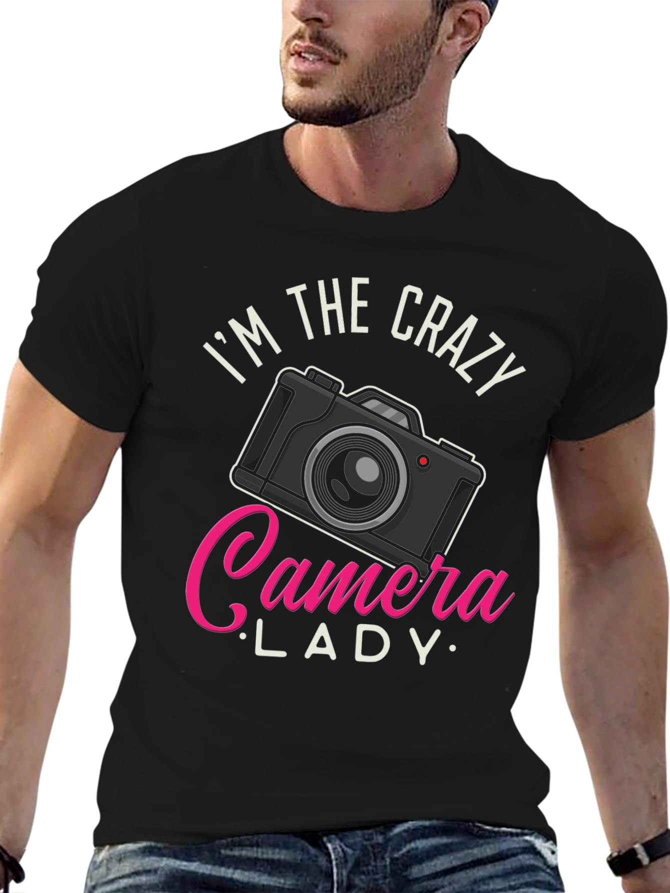 Crazy Camera Lady T-Shirt - Photographer Gift