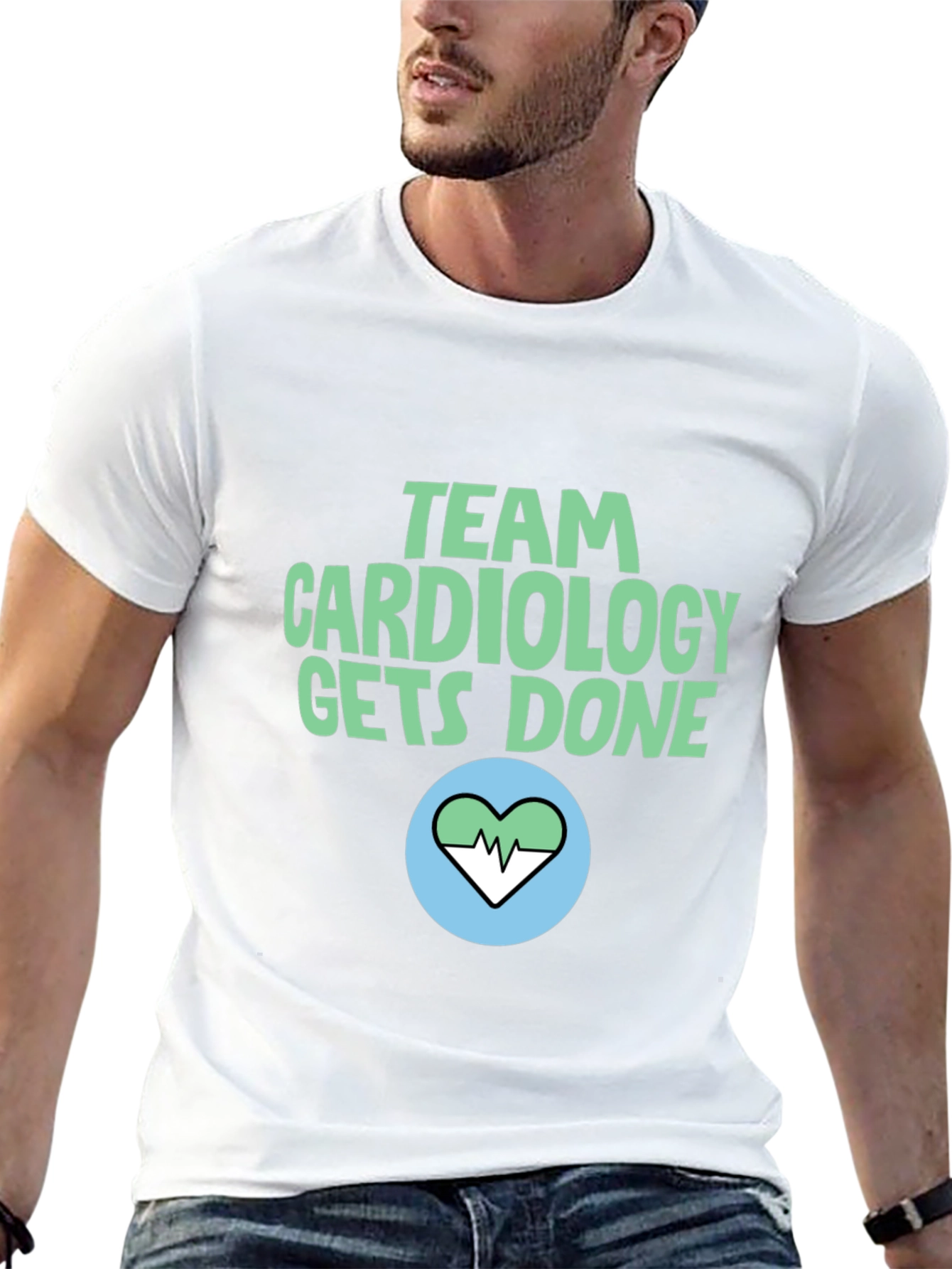 Team Cardiology Gets Done T-Shirt - Heart Design