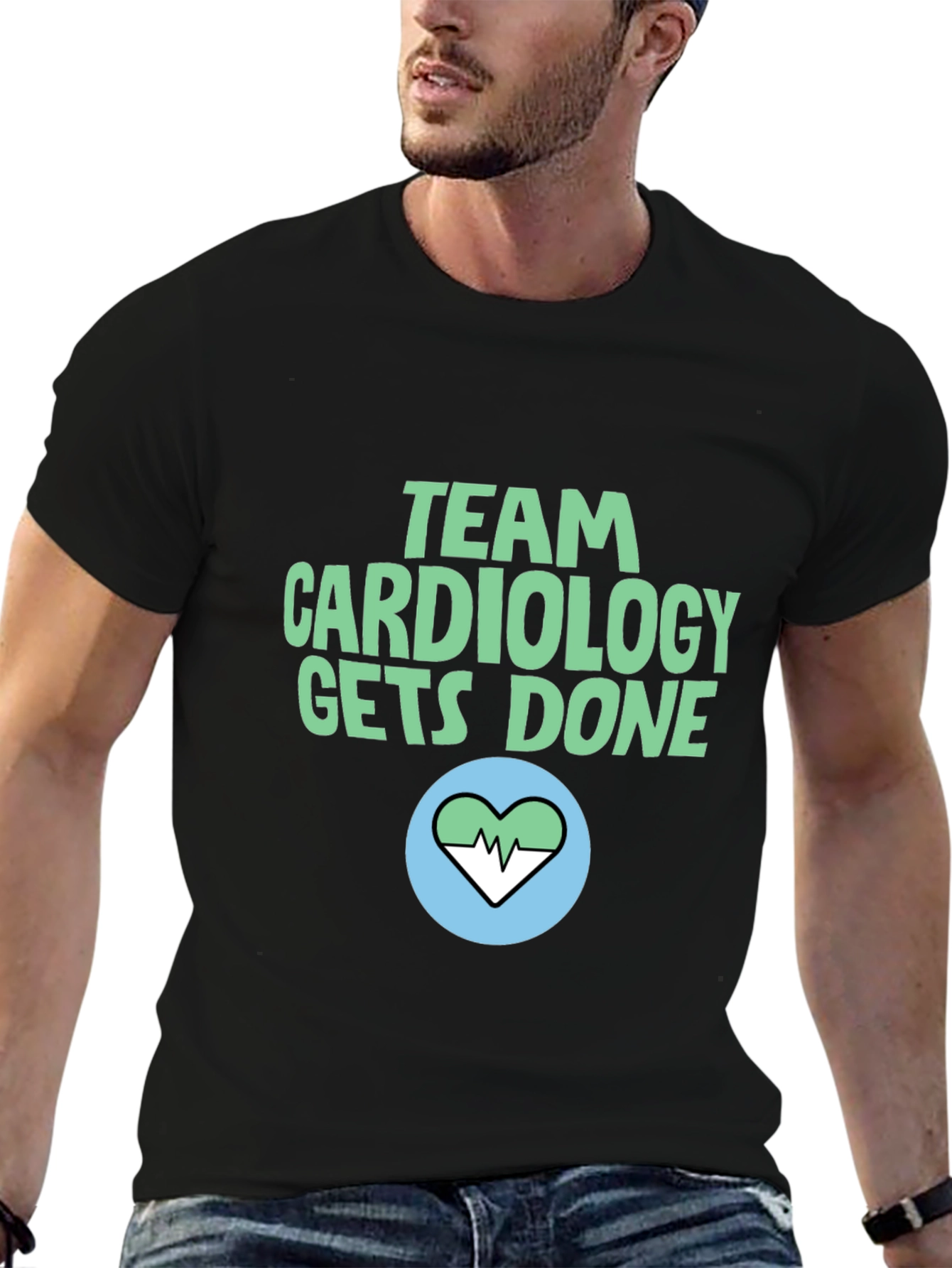 Team Cardiology Gets Done T-Shirt - Heart Design