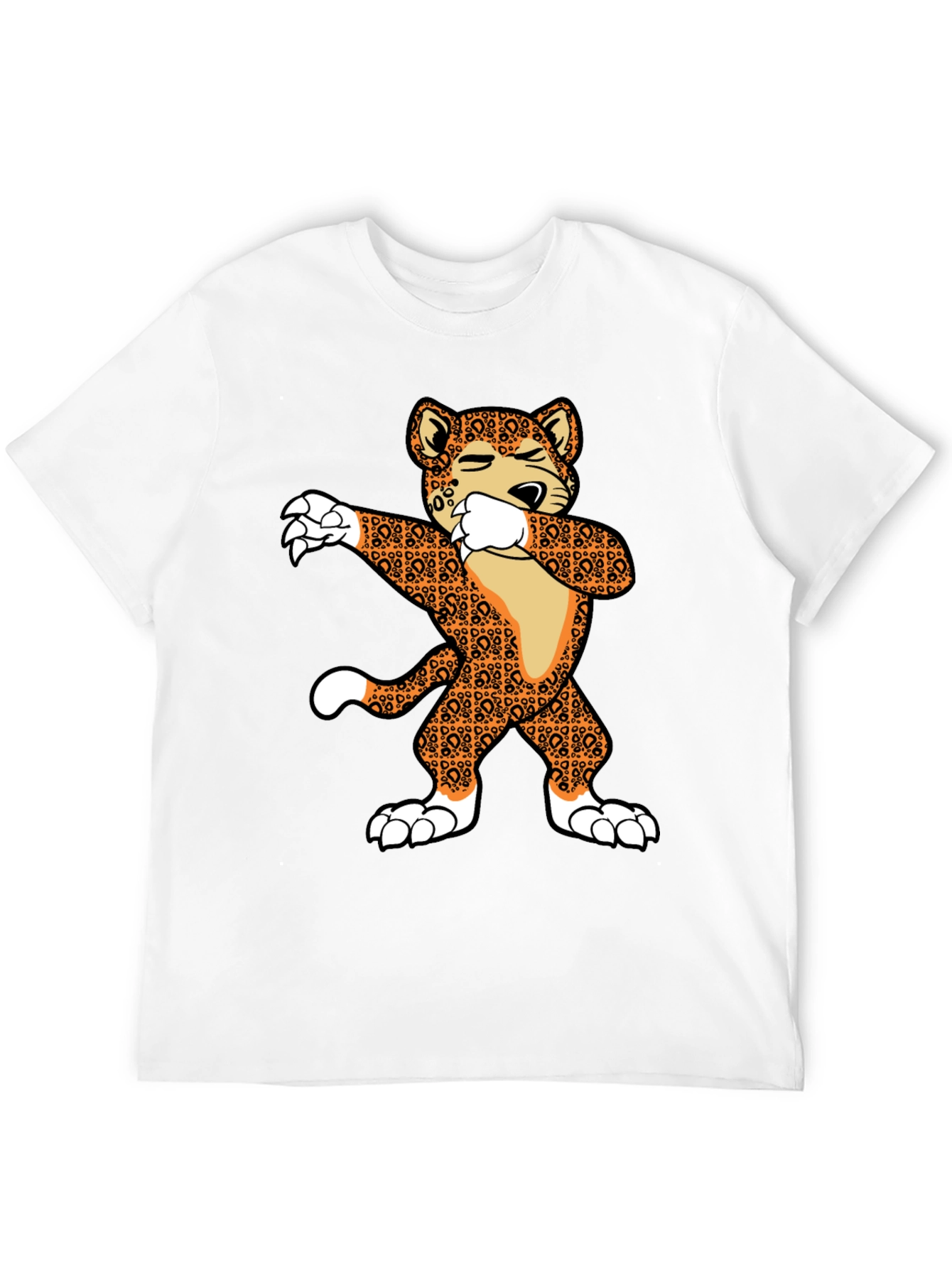 Dabbing Leopard Graphic T-Shirt