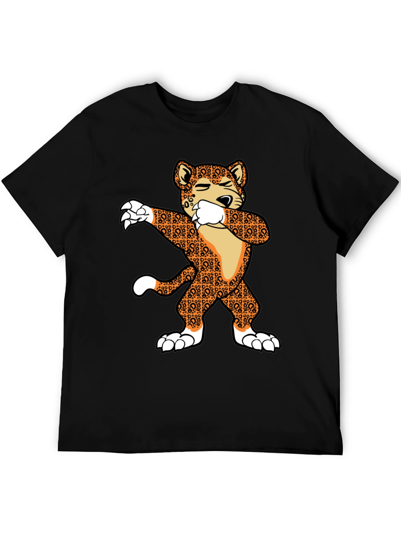 Dabbing Leopard Graphic T-Shirt