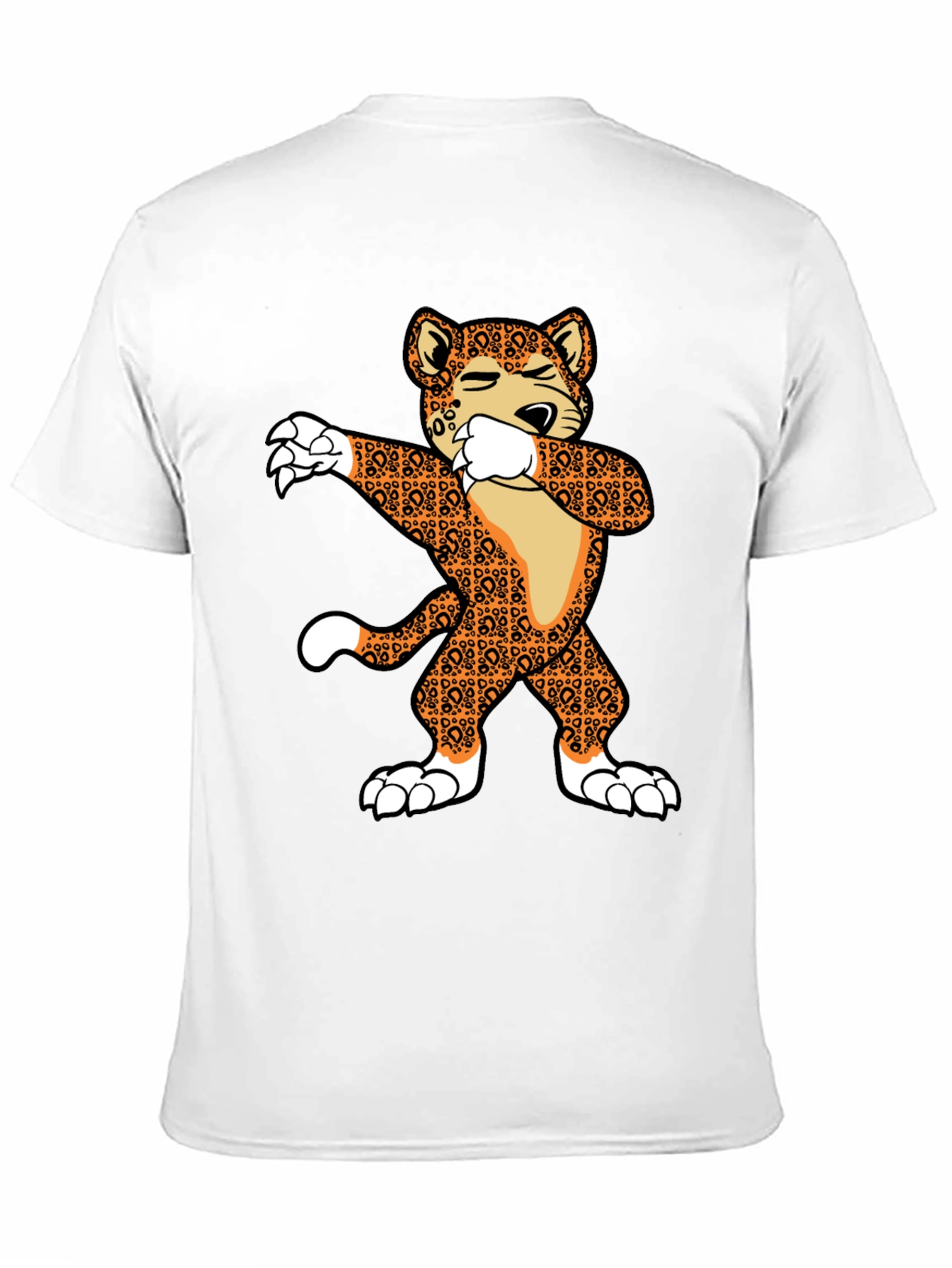 Dabbing Leopard Graphic T-Shirt