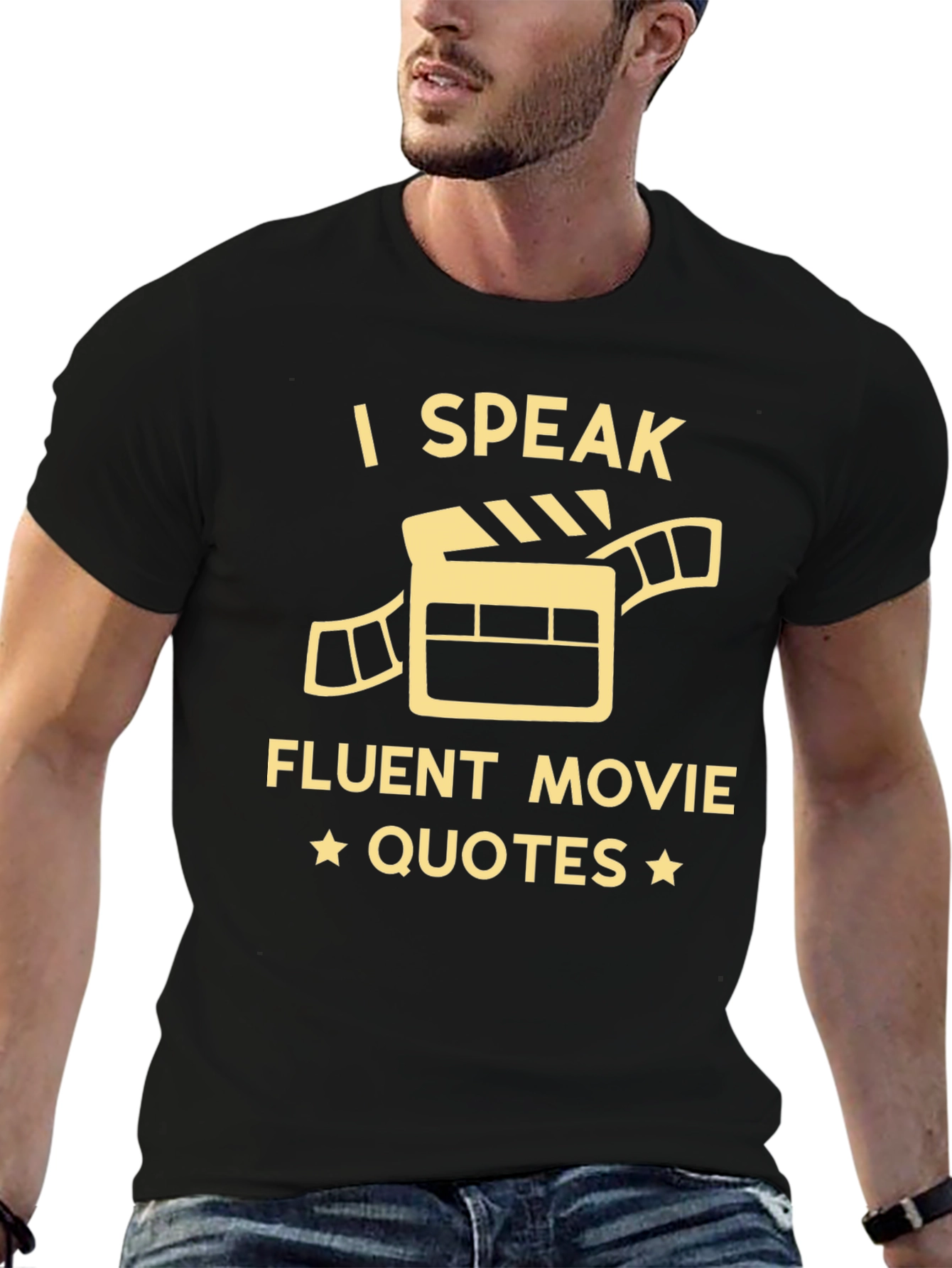 I Speak Fluent Movie Quotes Black T-Shirt