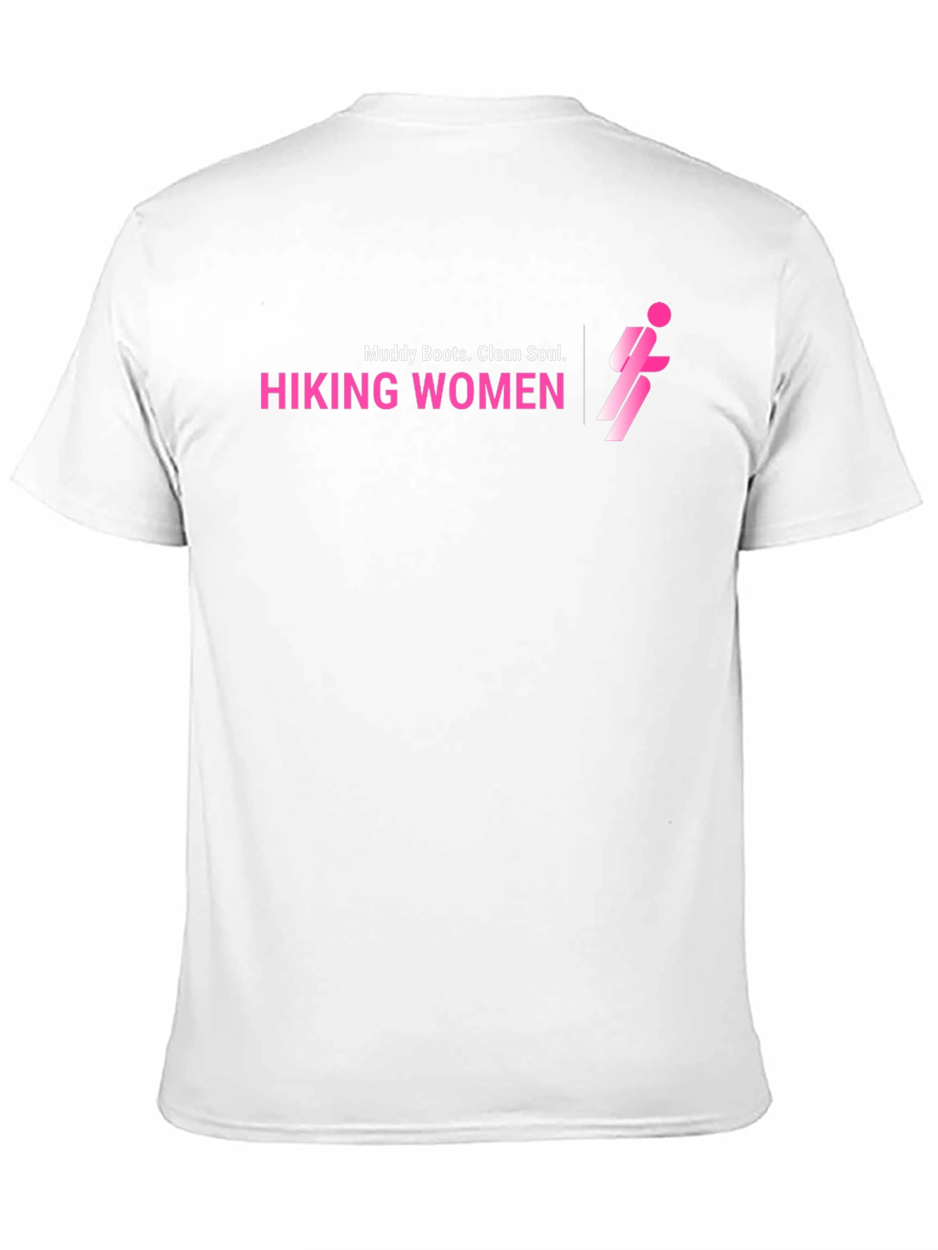Hiking Women Black T-Shirt Muddy Boots Clean Soul
