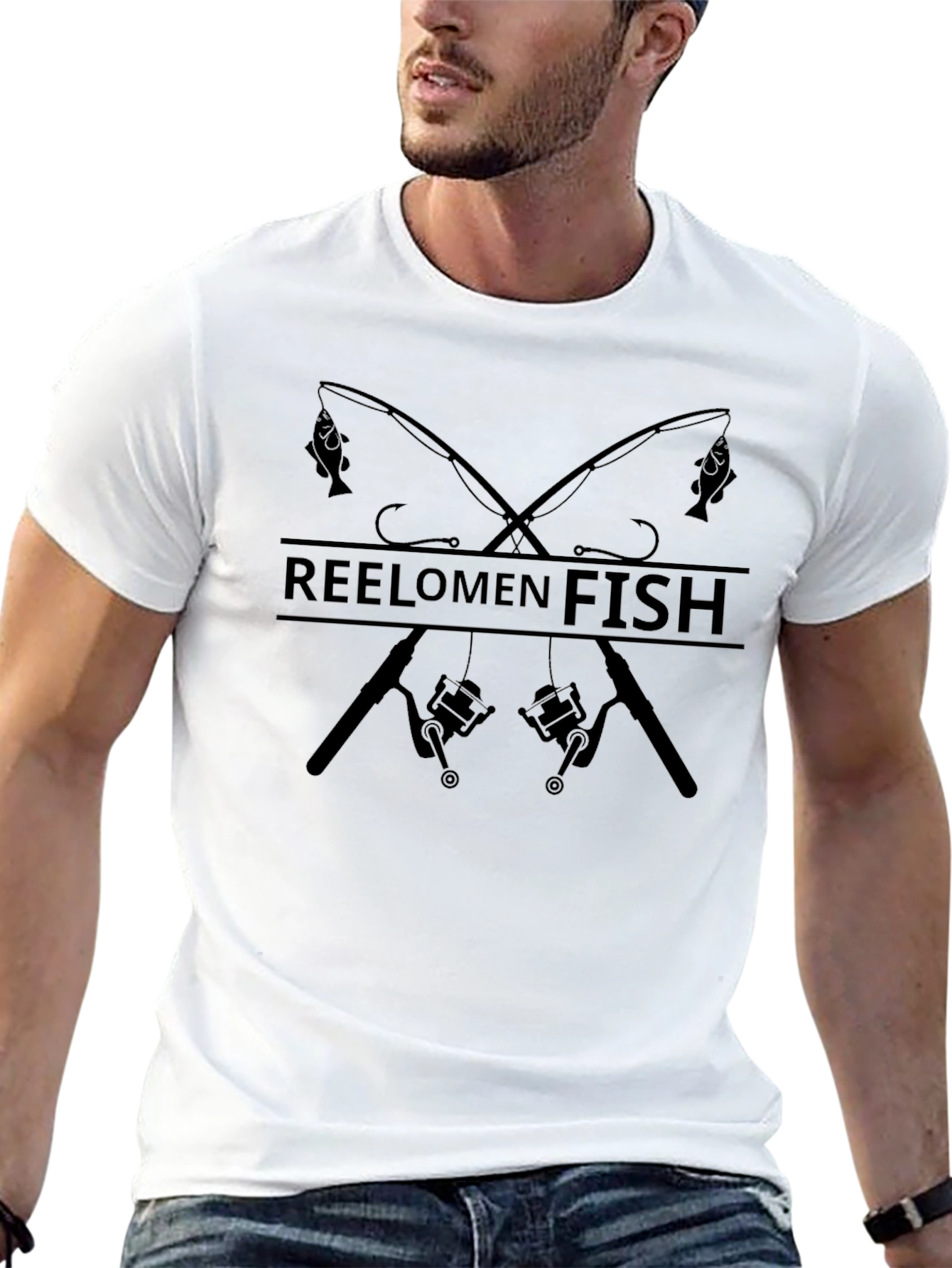 Reel Men Fish Graphic Tee - Fishing Enthusiast Apparel