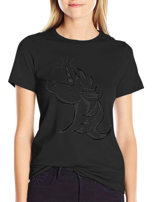 Mens Black Unicorn Graphic T-Shirt