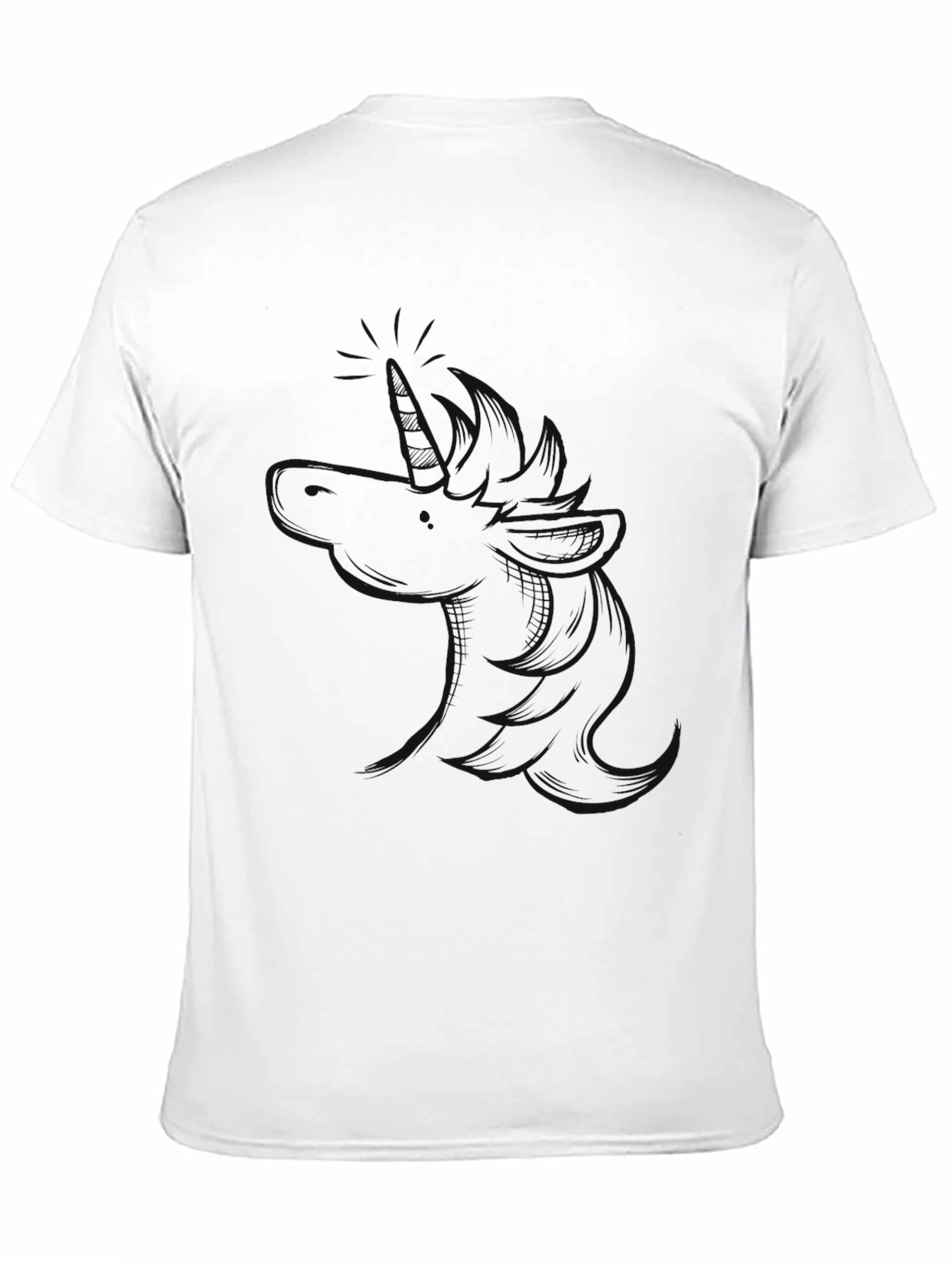 Mens Black Unicorn Graphic T-Shirt