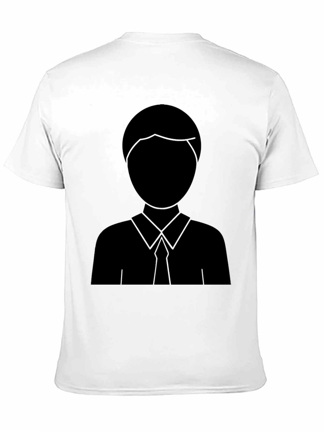 Minimalist Suit Silhouette Black T-Shirt