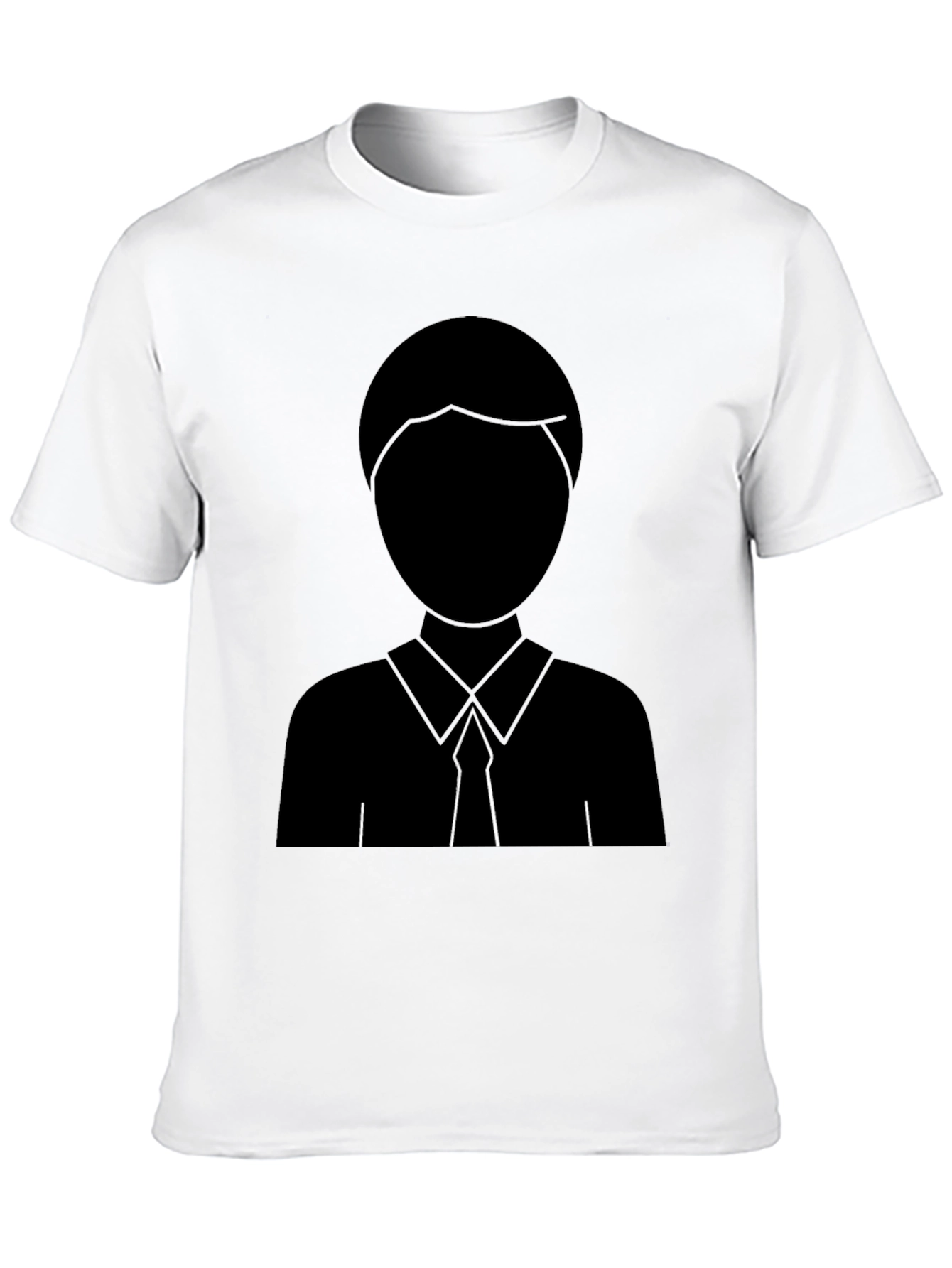 Minimalist Suit Silhouette Black T-Shirt