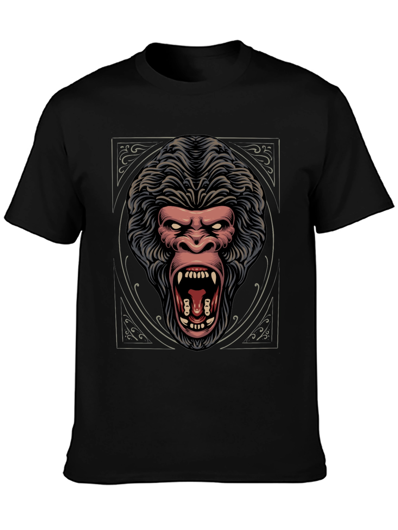 Fierce Gorilla Graphic Tee - Black