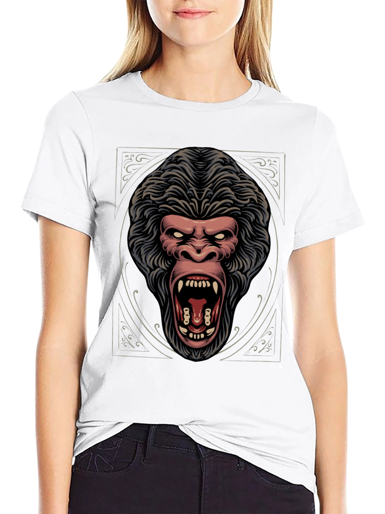 Fierce Gorilla Graphic Tee - Black