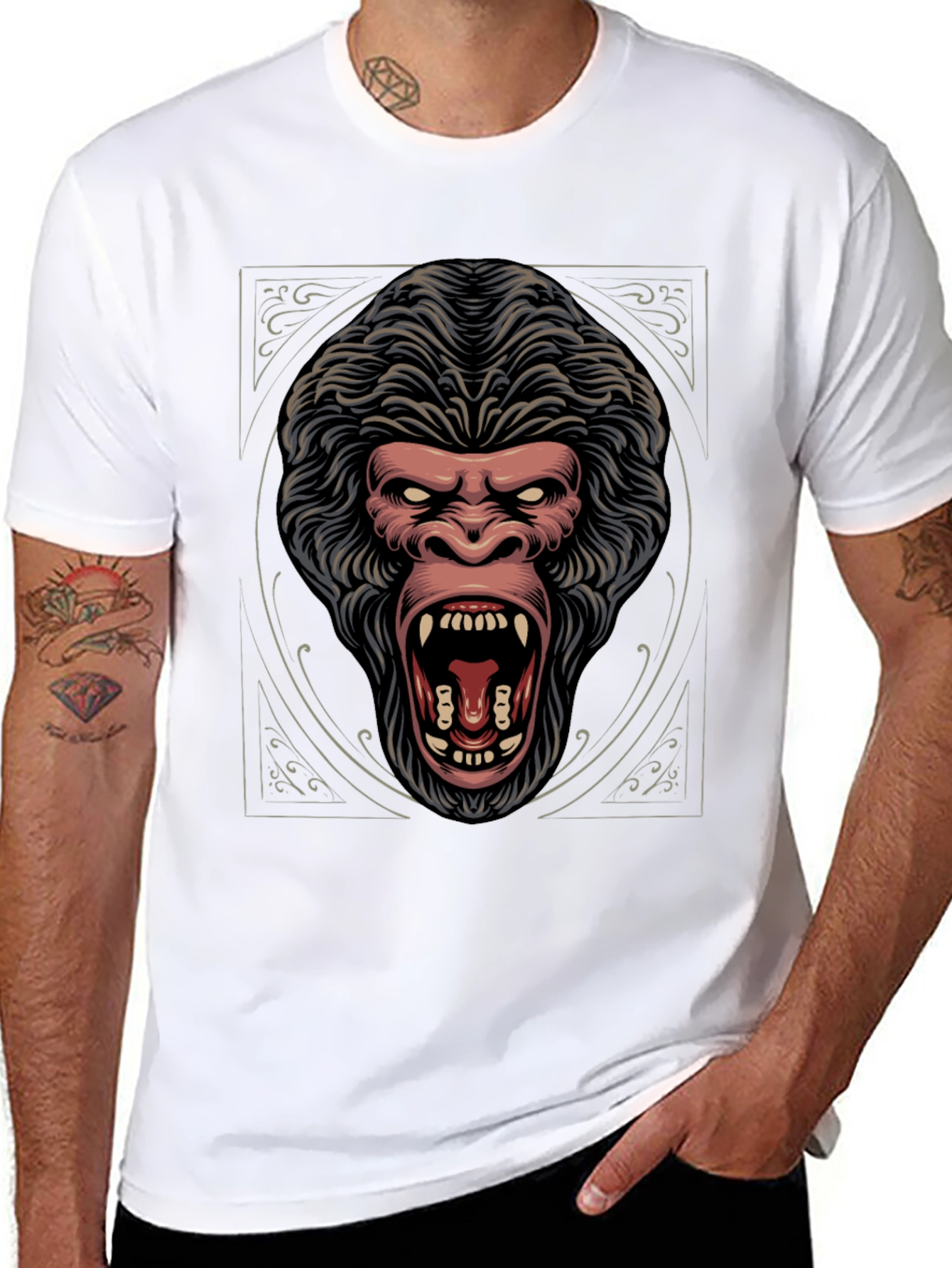 Fierce Gorilla Graphic Tee - Black