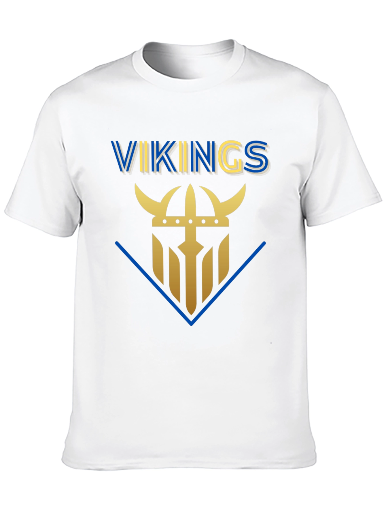 Vikings Graphic Tee - Black Cotton T-Shirt