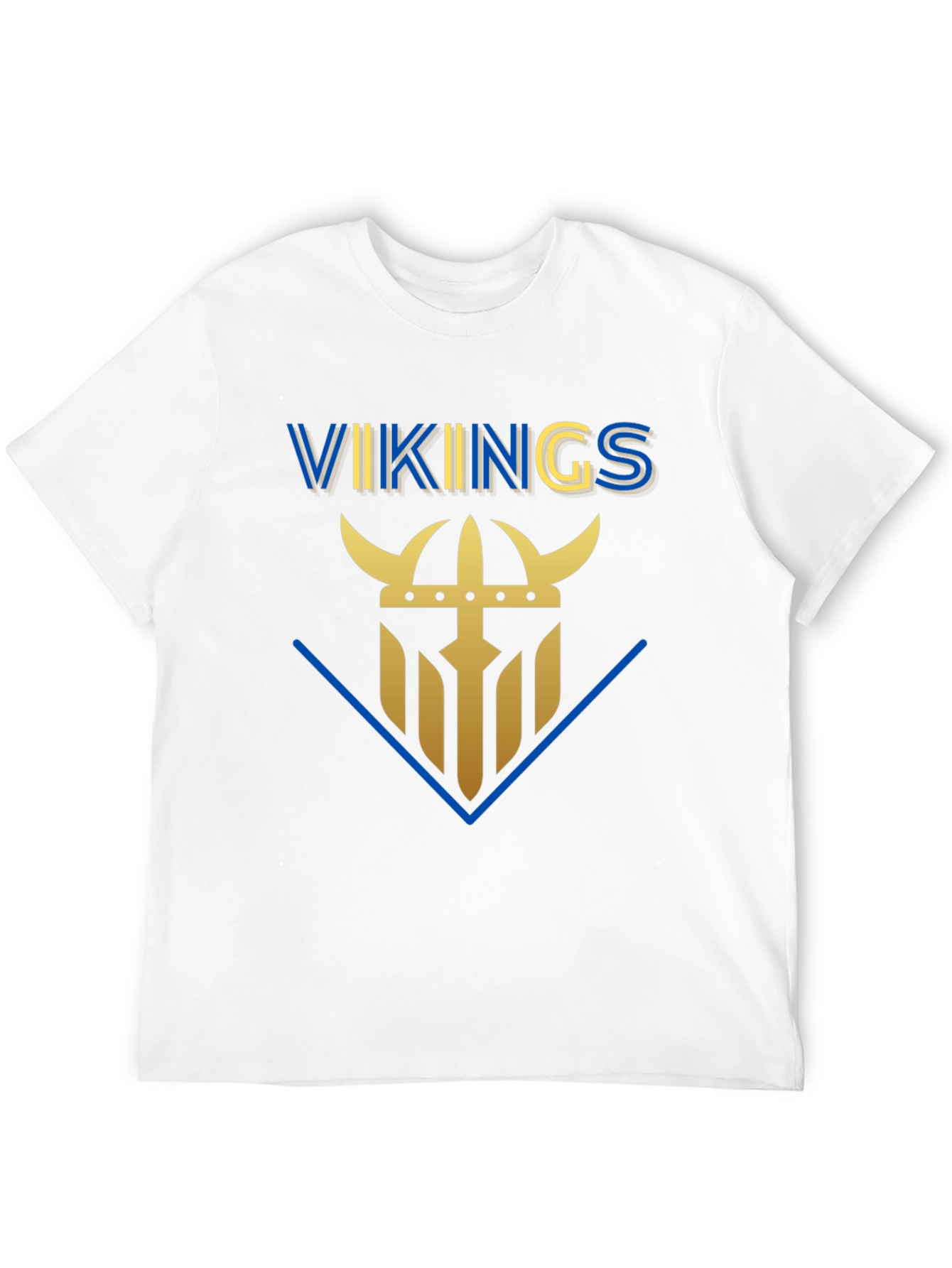 Vikings Graphic Tee - Black Cotton T-Shirt