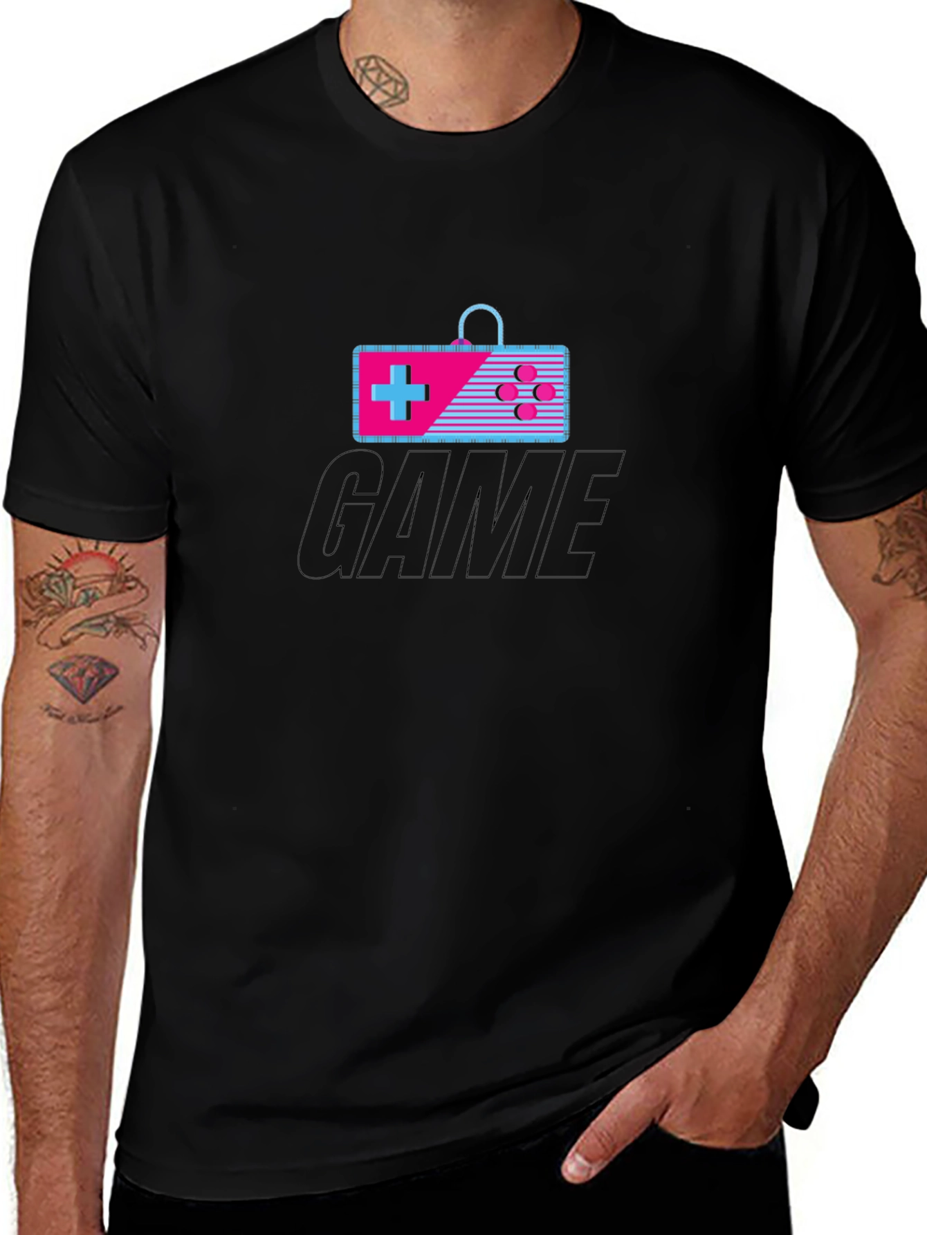 Retro Gaming T-Shirt - Black