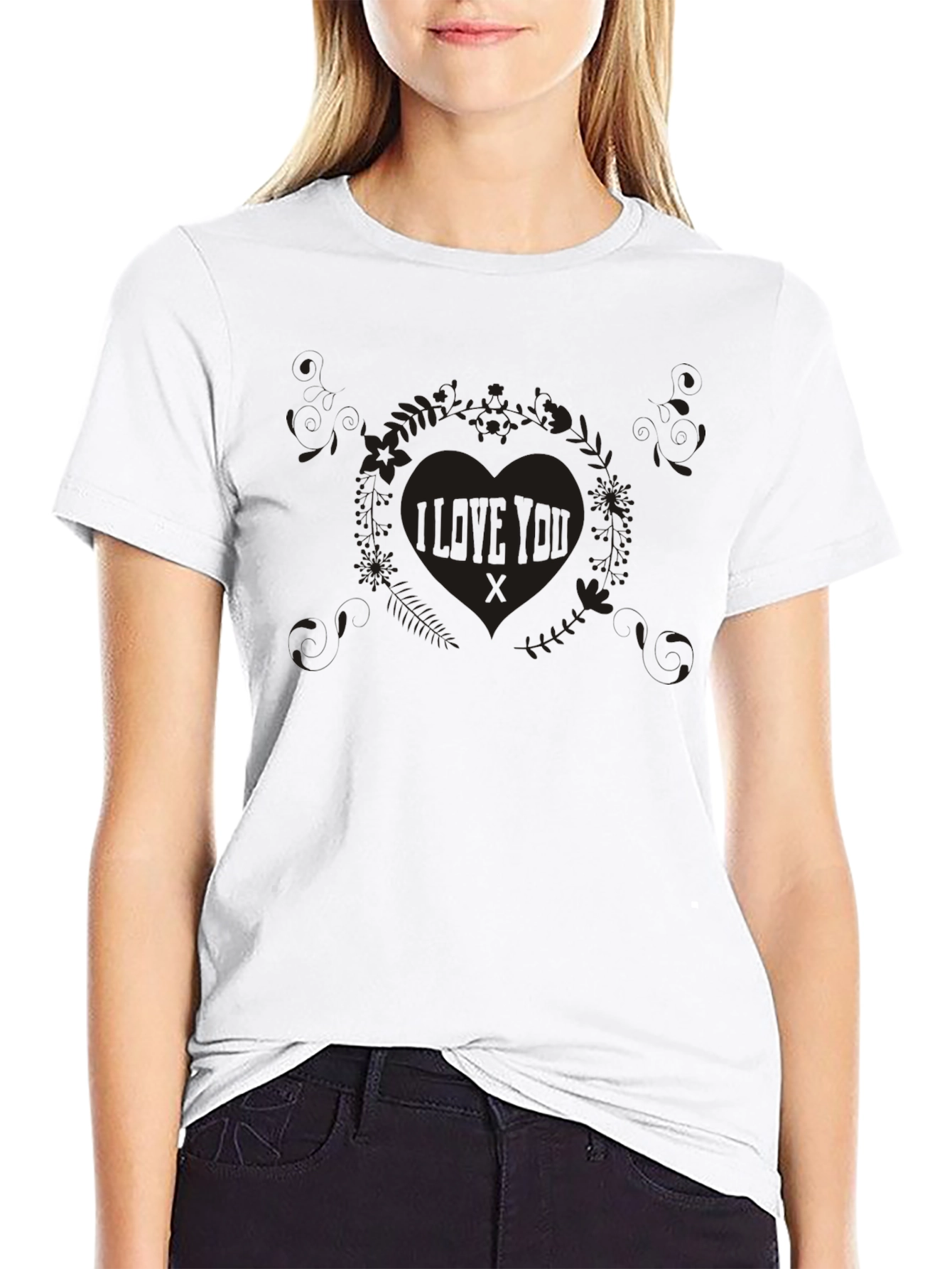I Love You Graphic T-Shirt - Black