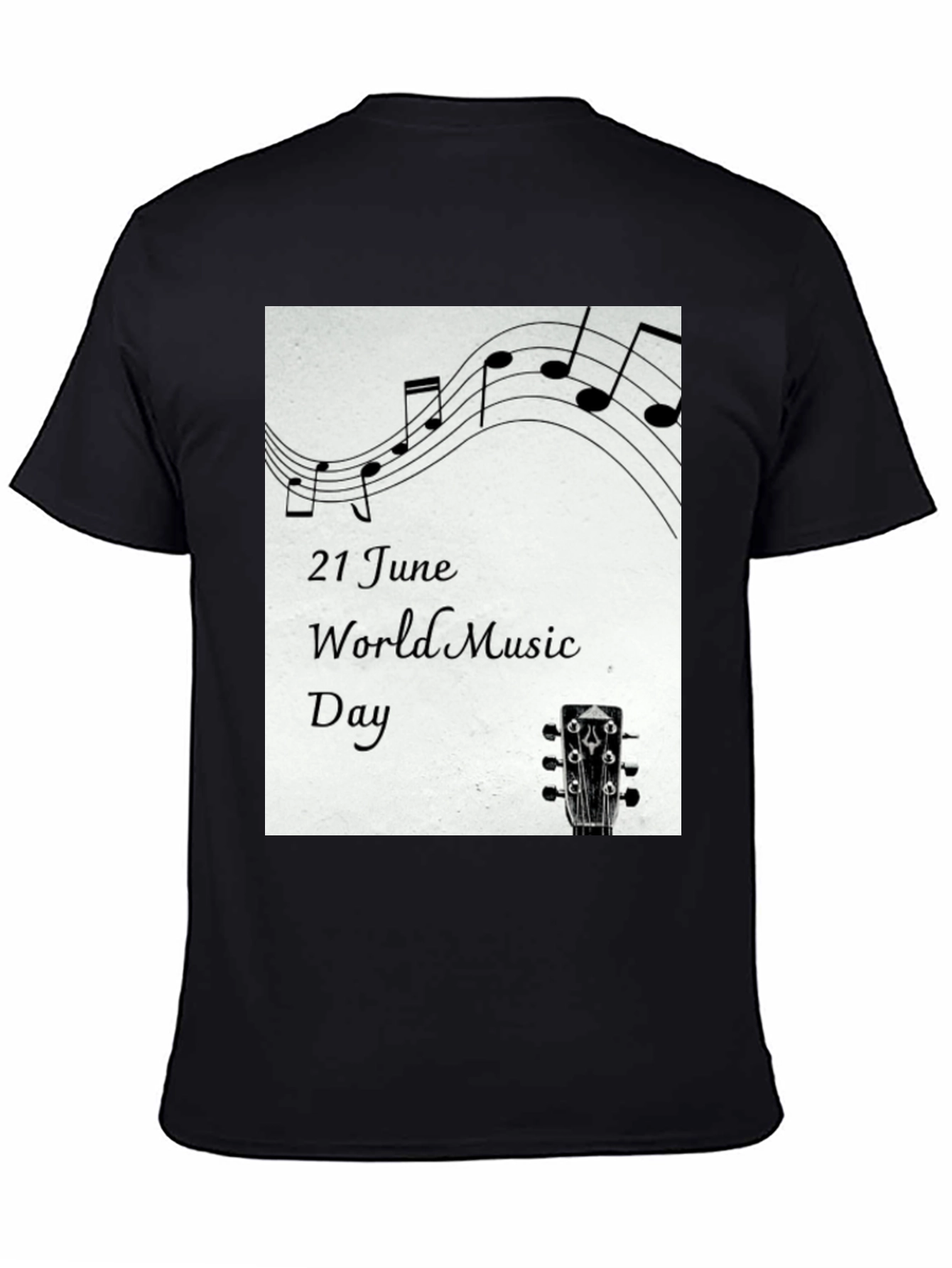 World Music Day Black T-Shirt