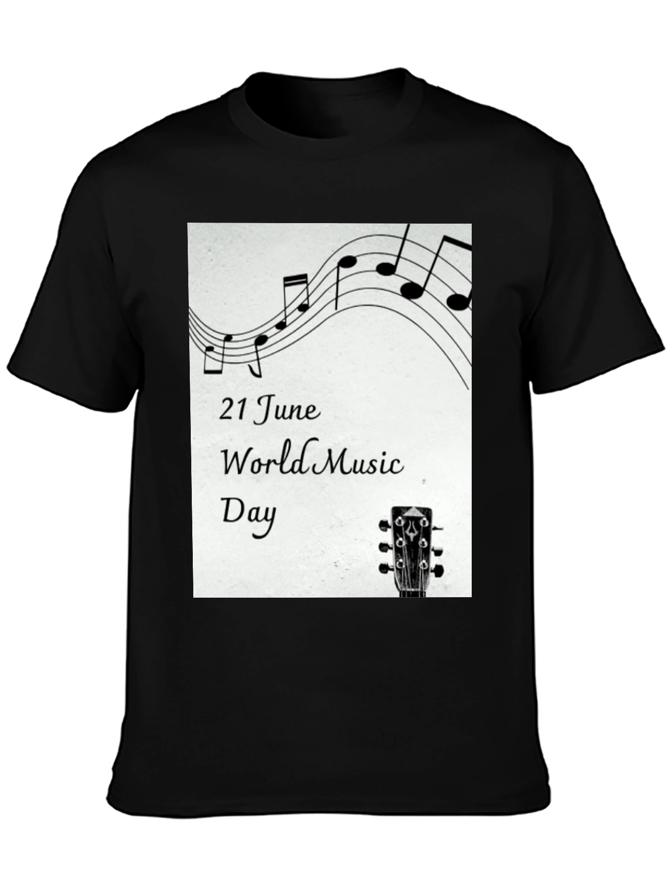 World Music Day Black T-Shirt
