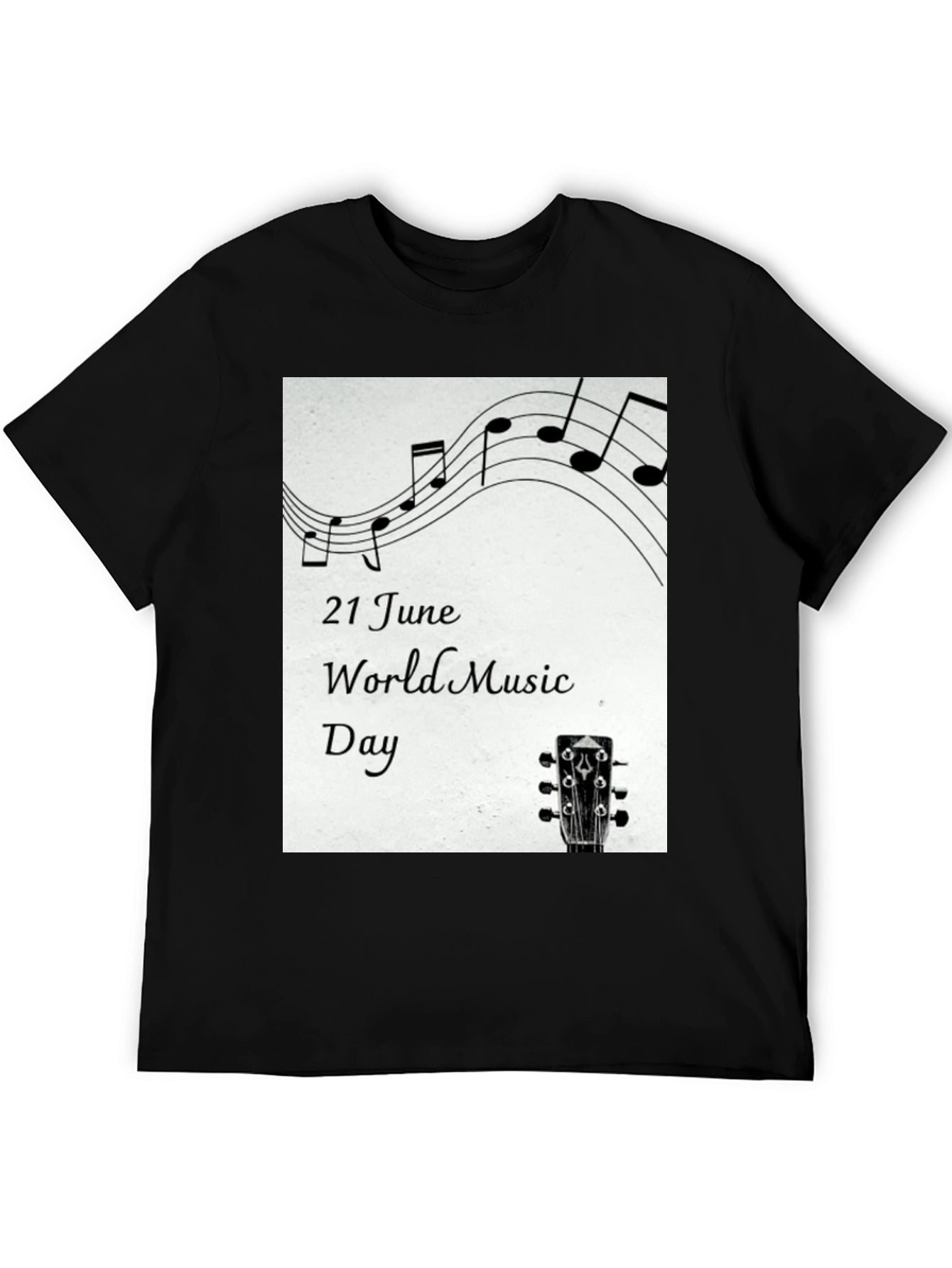 World Music Day Black T-Shirt