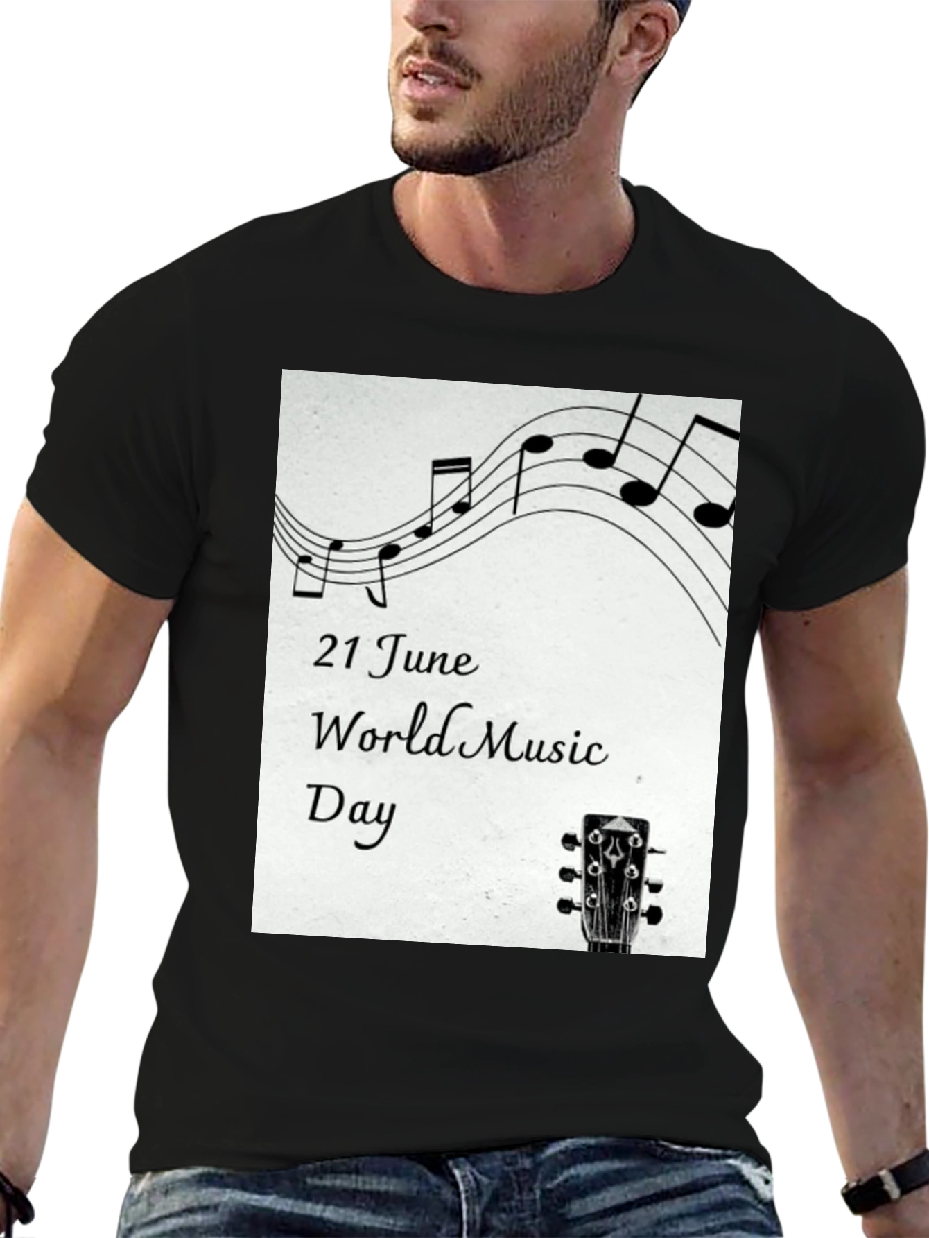 World Music Day Black T-Shirt