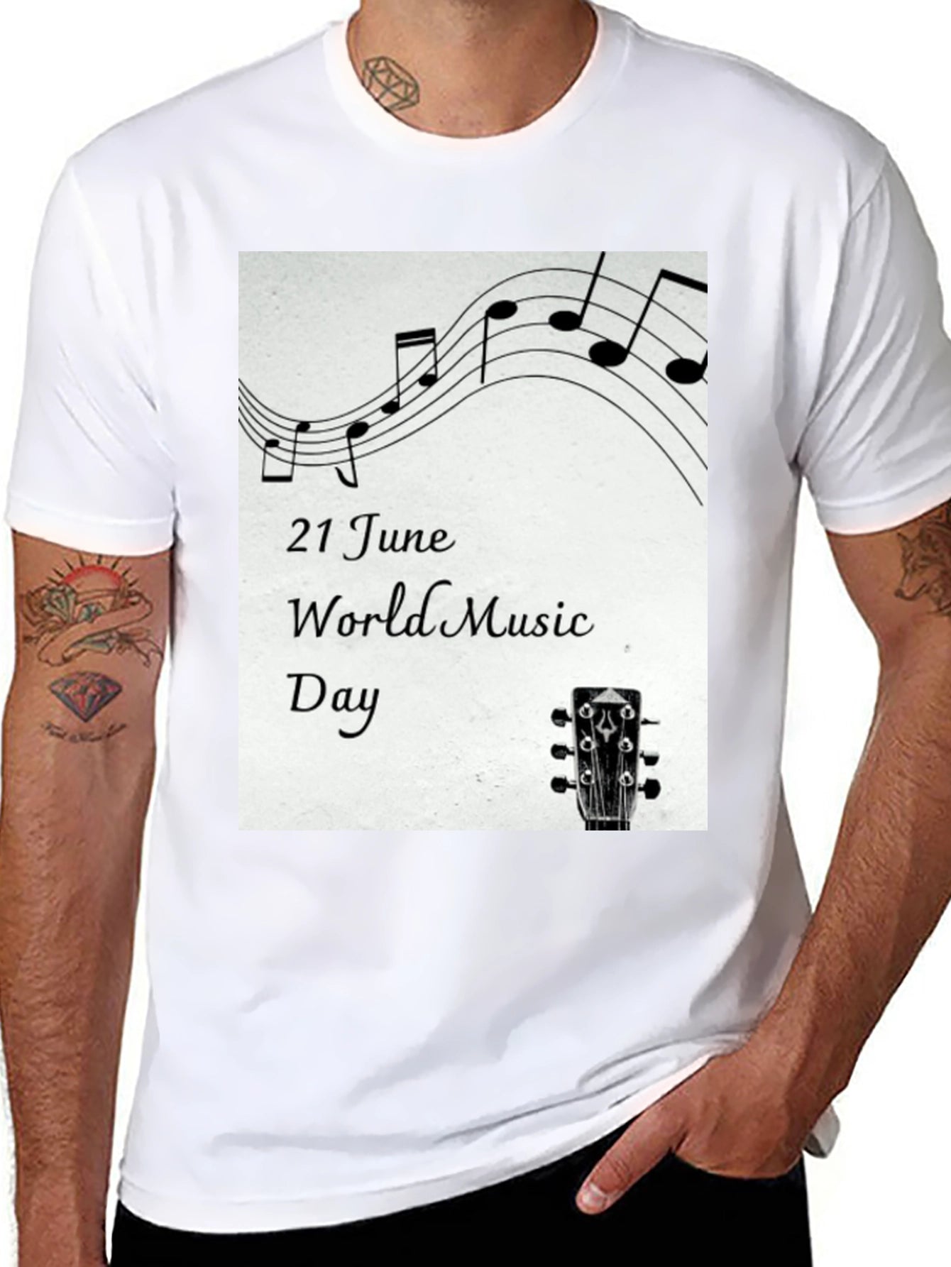 World Music Day Black T-Shirt