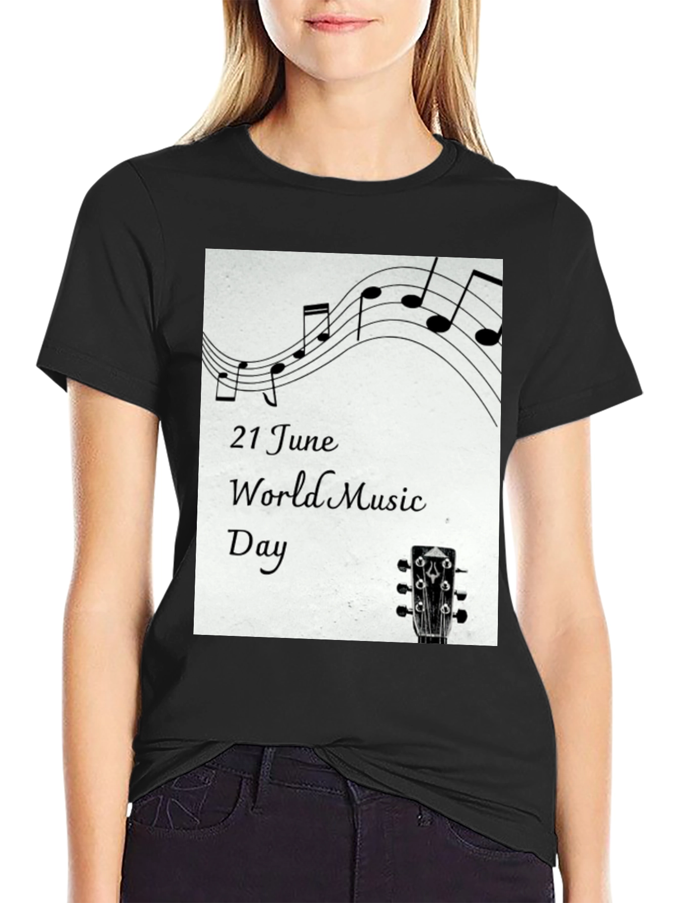 World Music Day Black T-Shirt