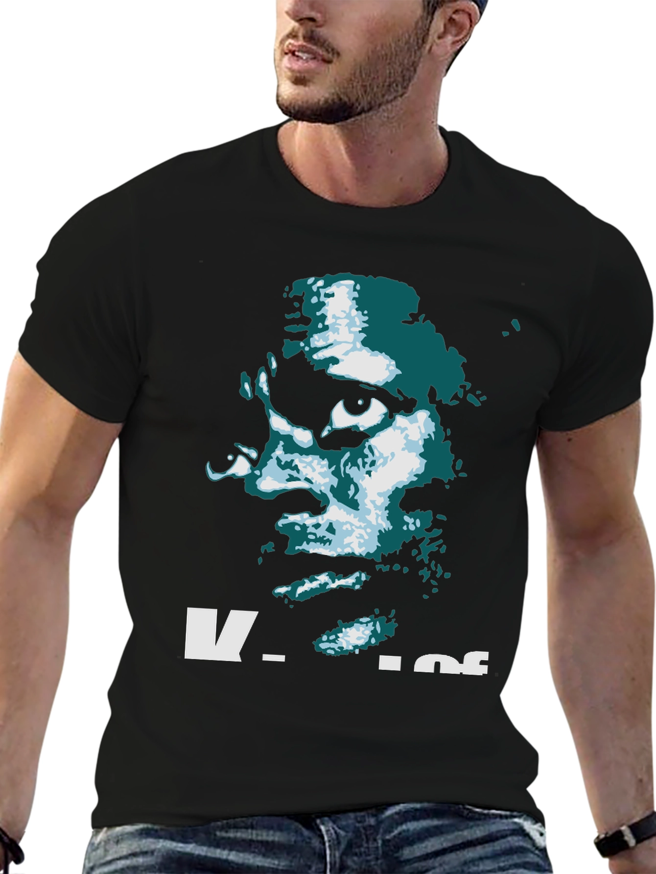 Cool Black Graphic Tee - V.I.P Portrait