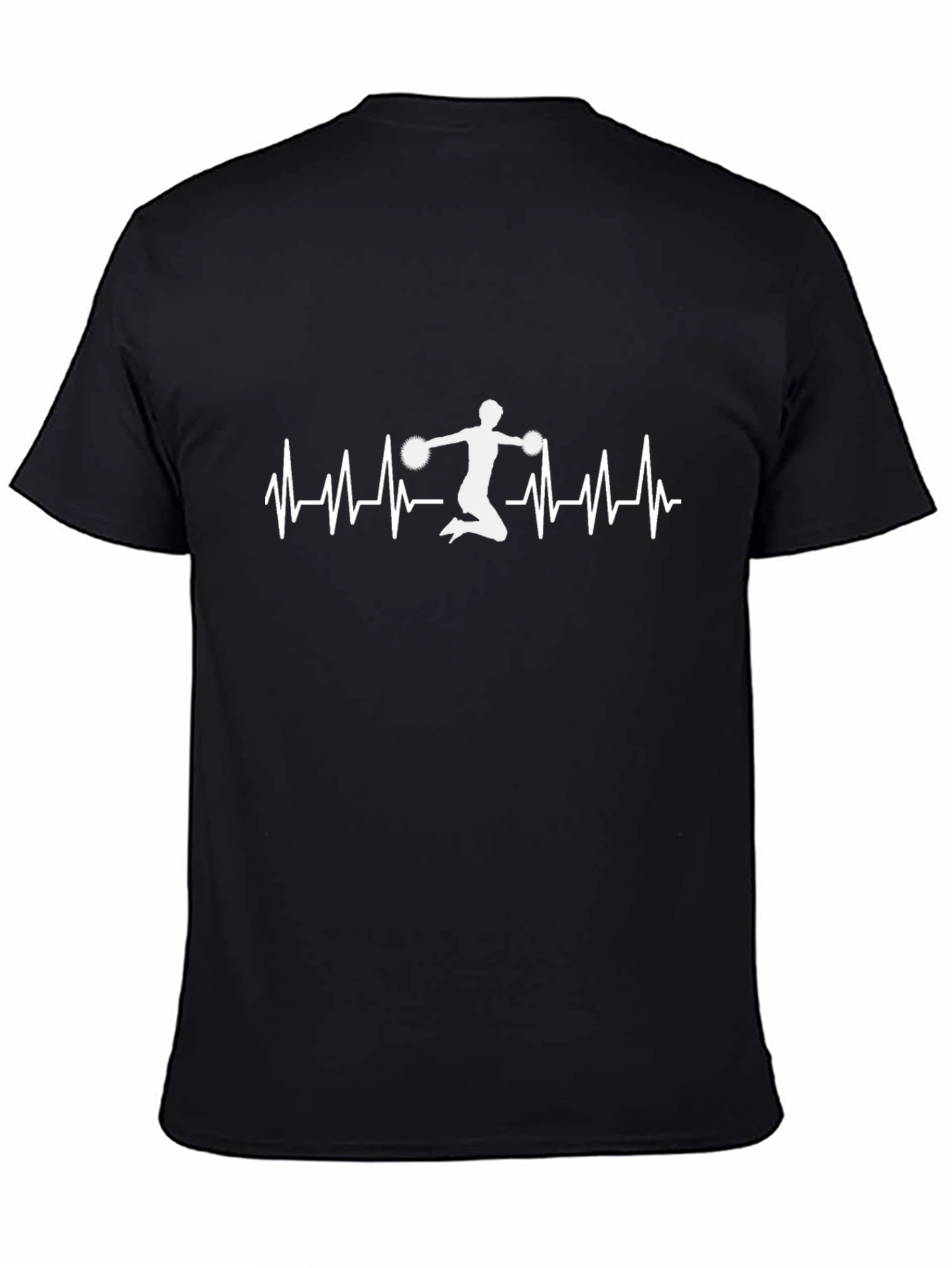 Handball Heartbeat T-Shirt - Black