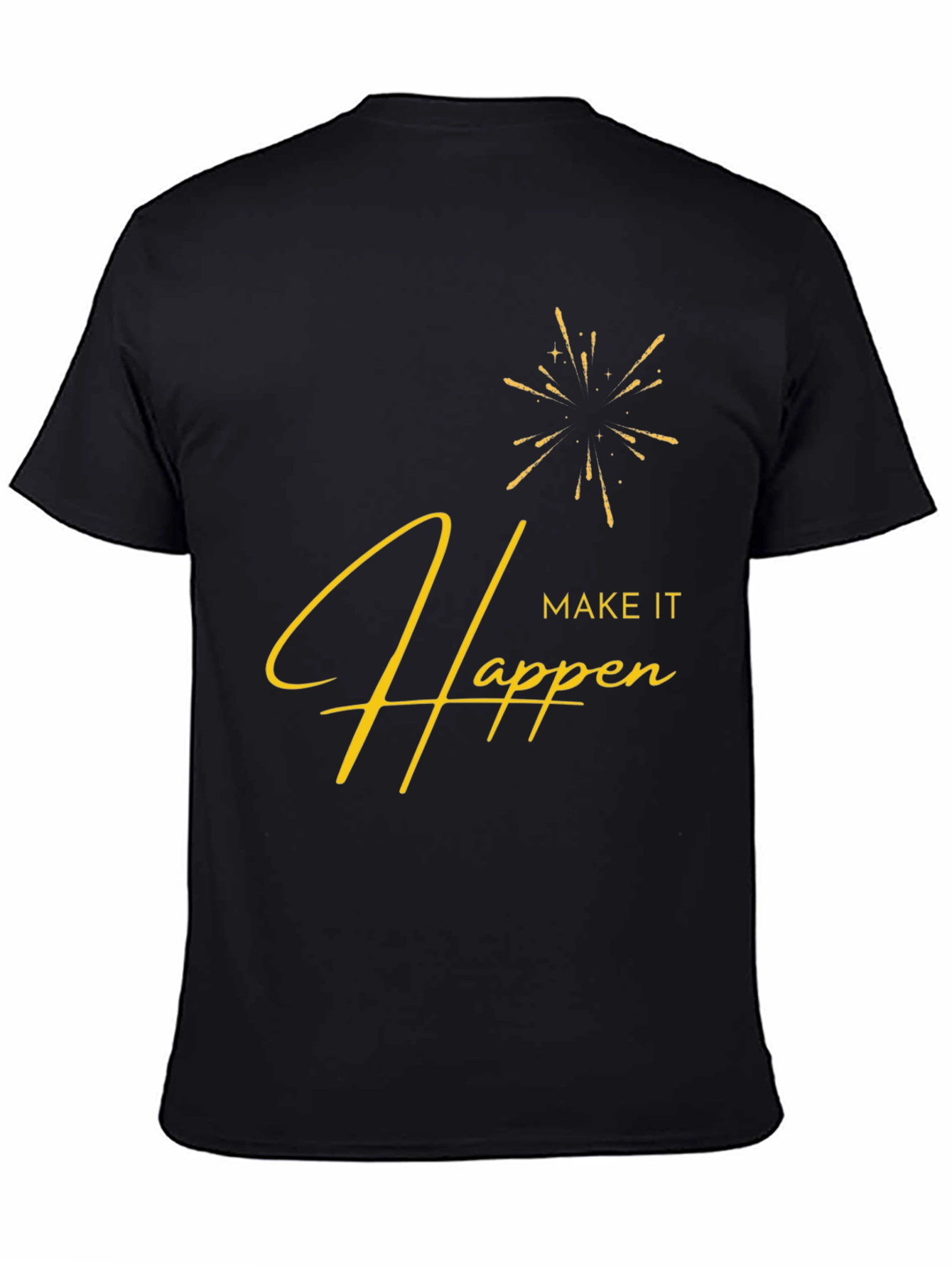 Make It Happen Graphic Tee - Stylish Black T-Shirt