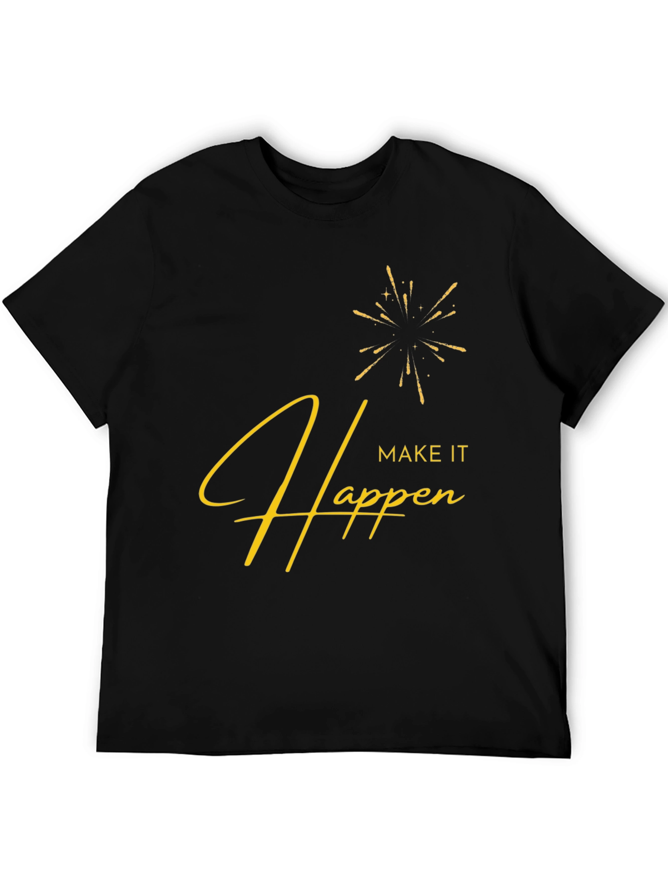 Make It Happen Graphic Tee - Stylish Black T-Shirt