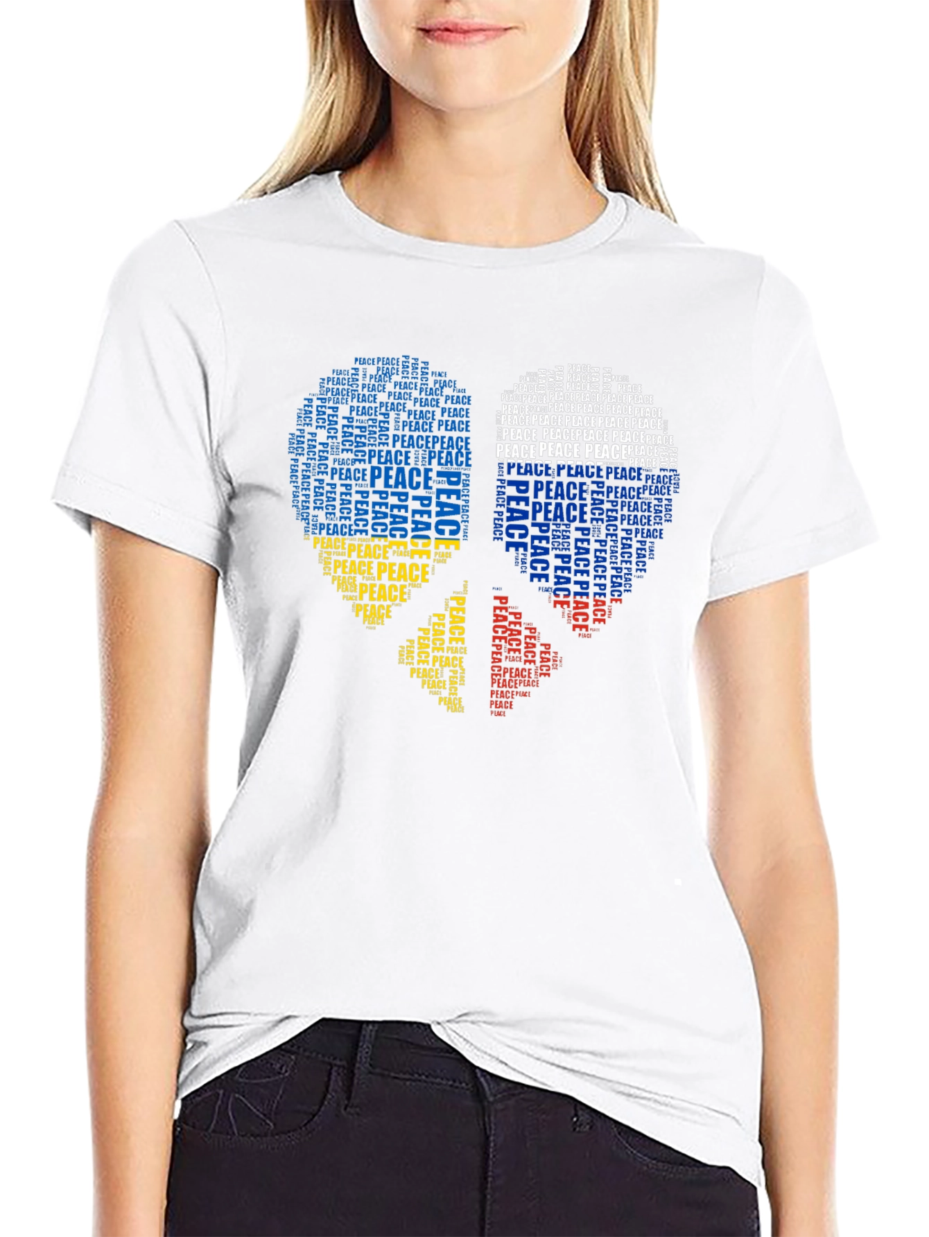 Peace T-Shirt - Ukraine Russia Heart Design