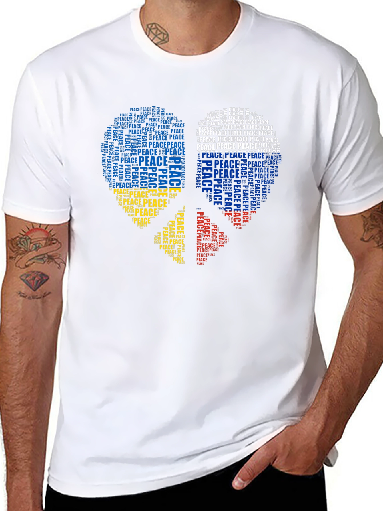 Peace T-Shirt - Ukraine Russia Heart Design