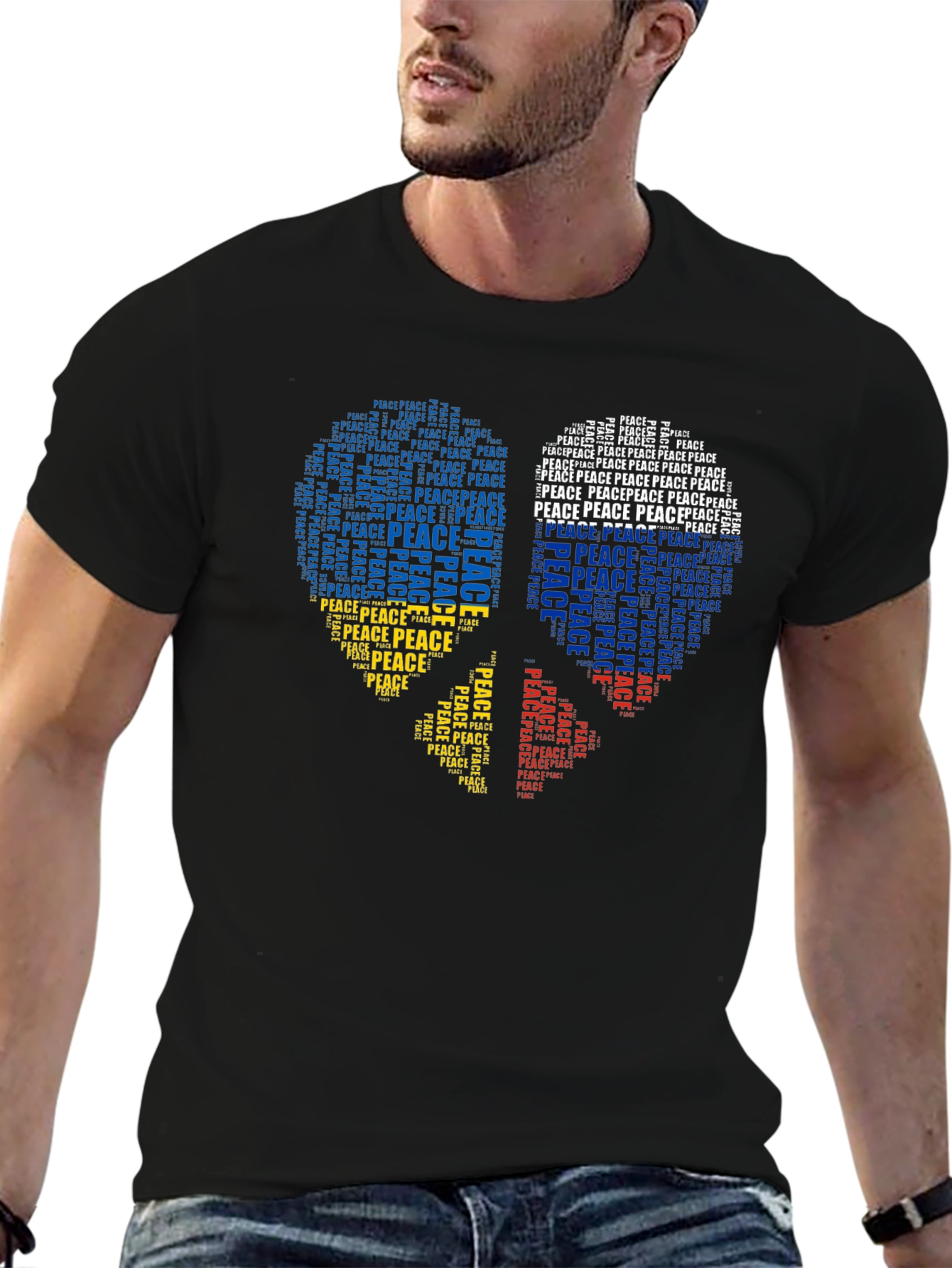 Peace T-Shirt - Ukraine Russia Heart Design