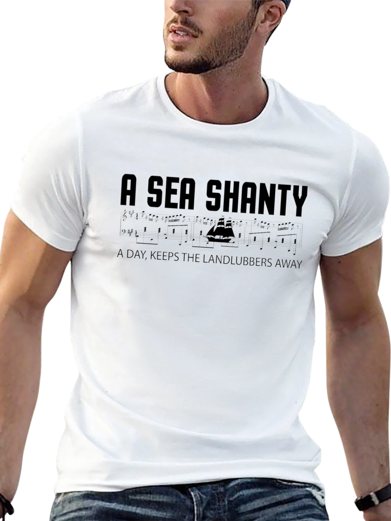 A Sea Shanty Black Graphic T-Shirt