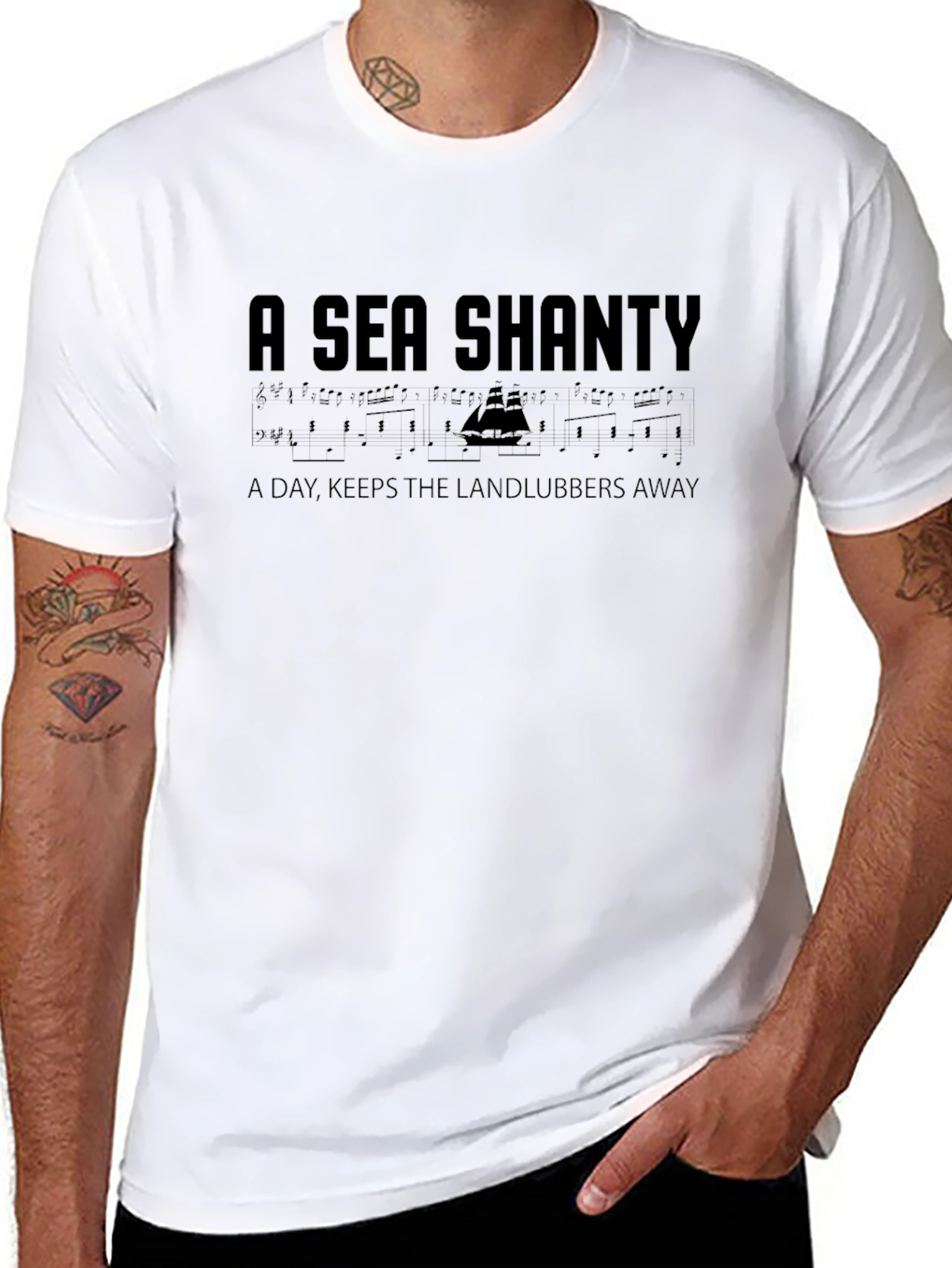 A Sea Shanty Black Graphic T-Shirt