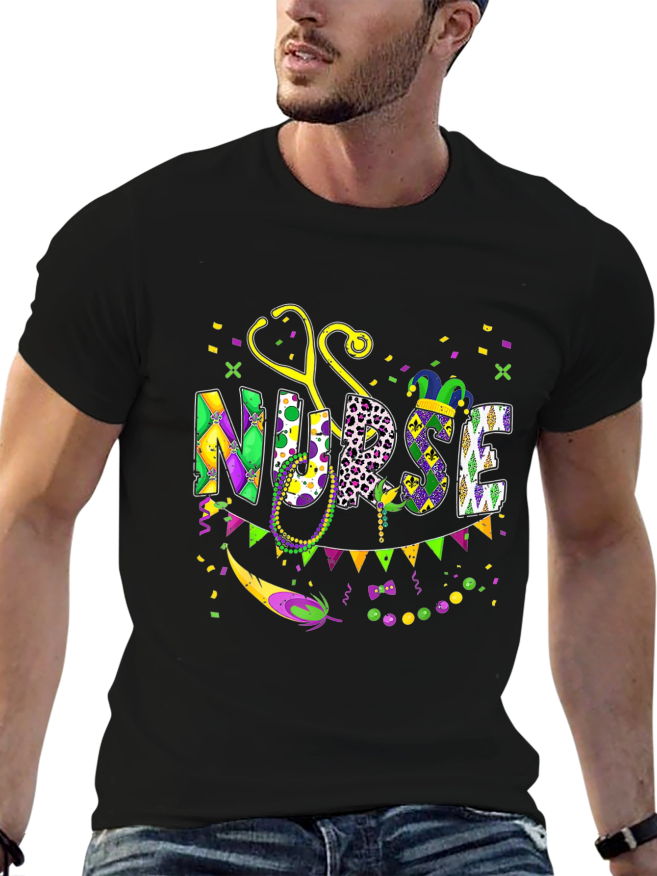 Mardi Gras Nurse T-Shirt